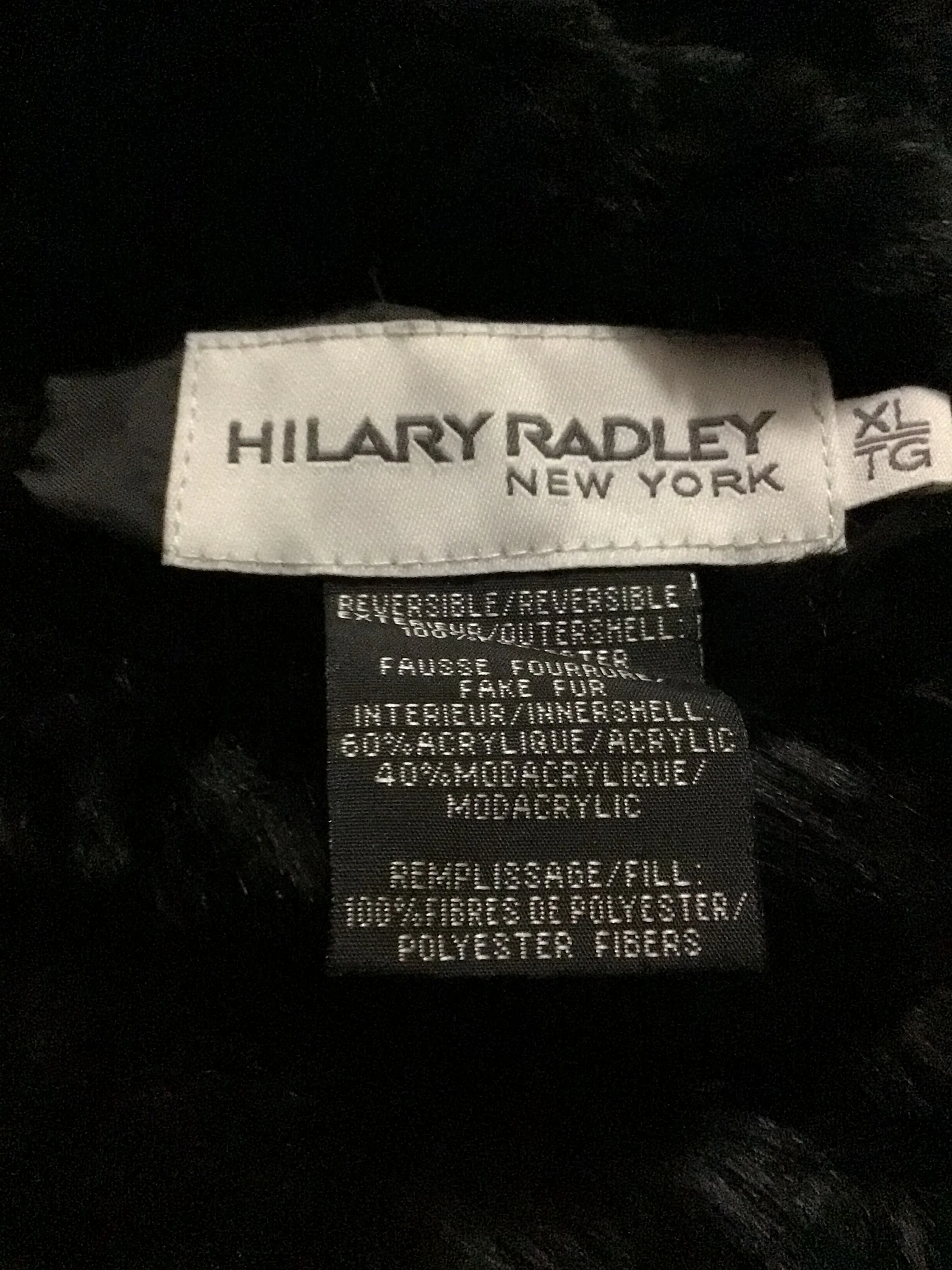 90s Black Plush Reversible Long Sleeve Hooded Coat By Hilary Radley New York - Image 4