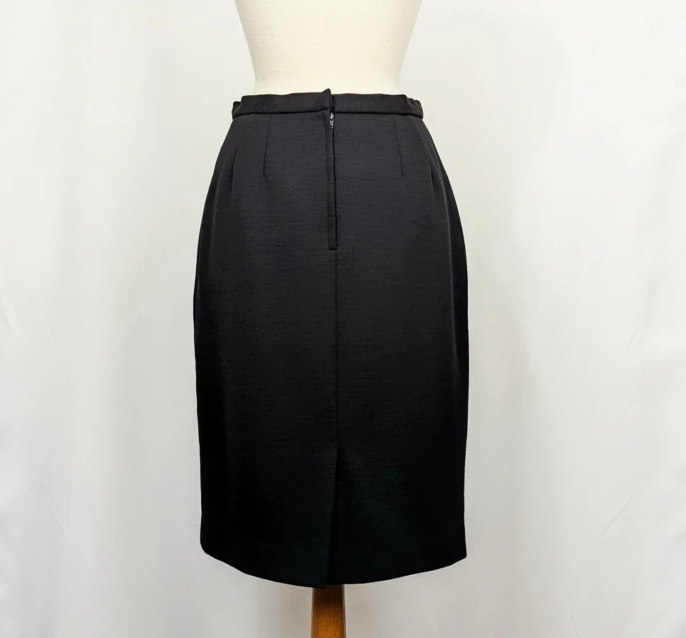 90s Black Red Colorblock Wool Skirt Suit By Kasper - Image 8
