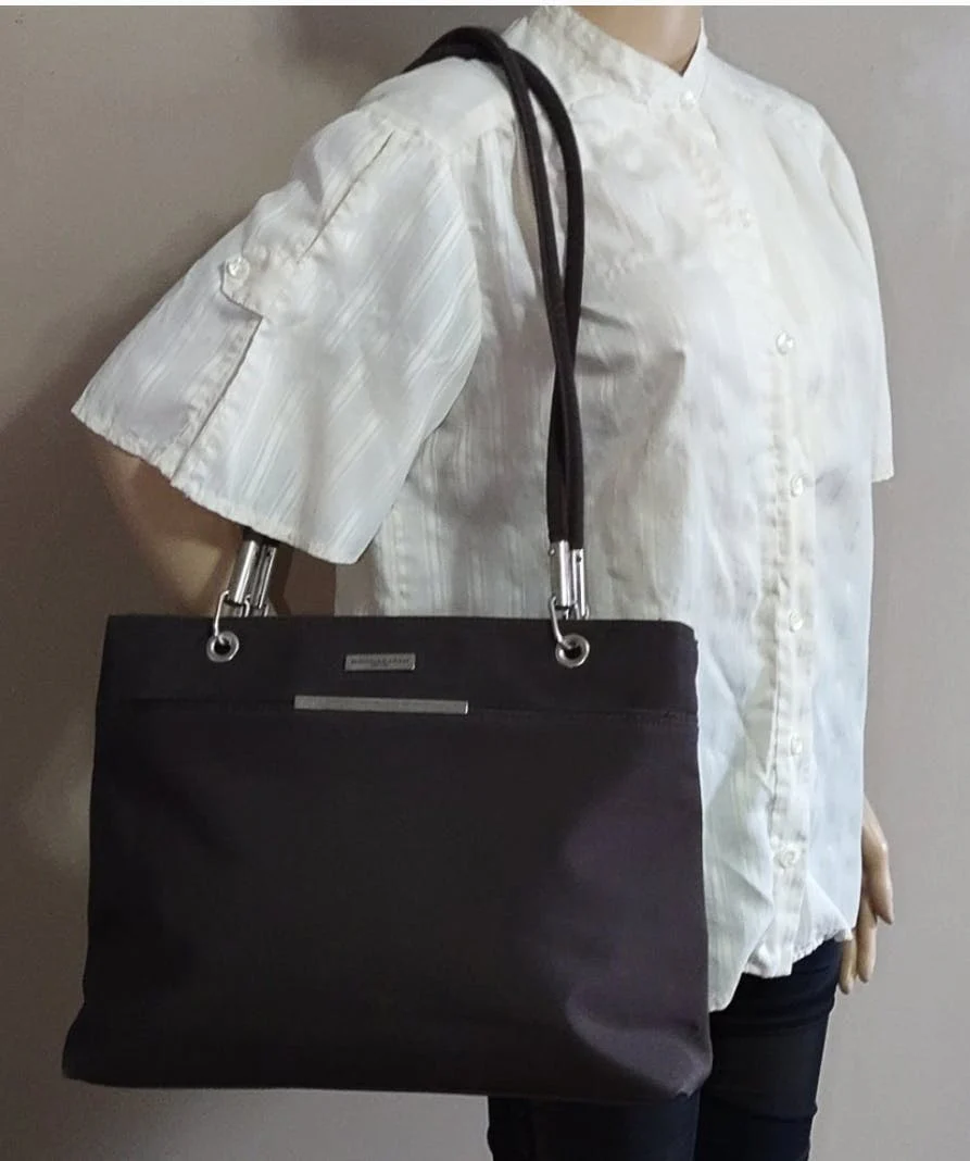 90's Black Top Handle Shoulder Bag by Donna Karen - Image 3