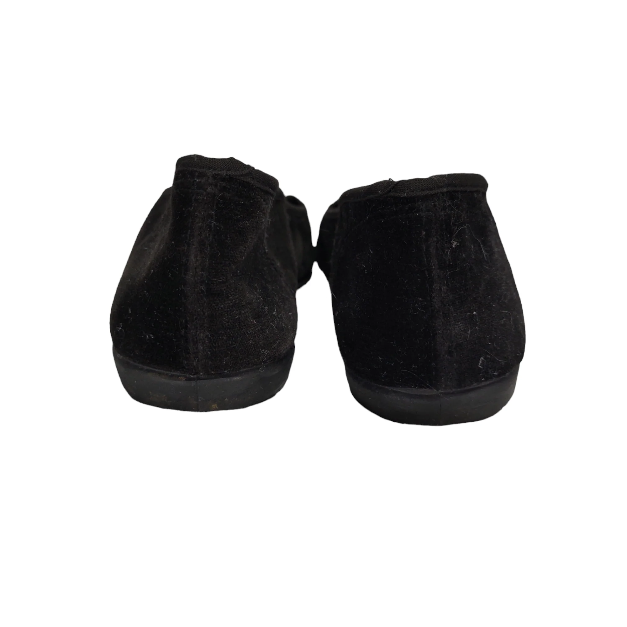 90s Black Velvet Christmas Loafers Poinsettia By Coasters - Image 7
