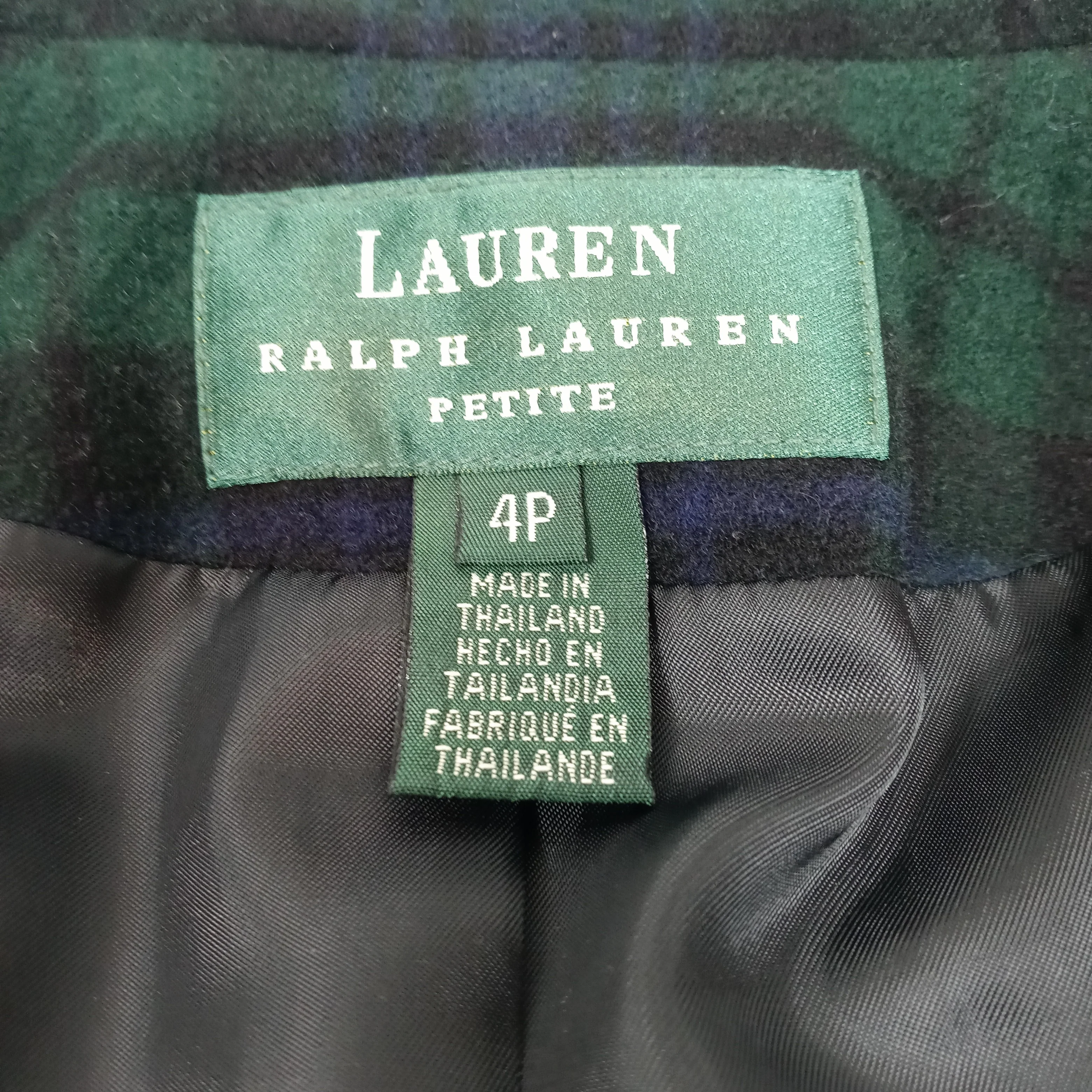 90s Black Watch Plaid Crest Pocket Cashmere Blazer By Ralph Lauren - Image 10
