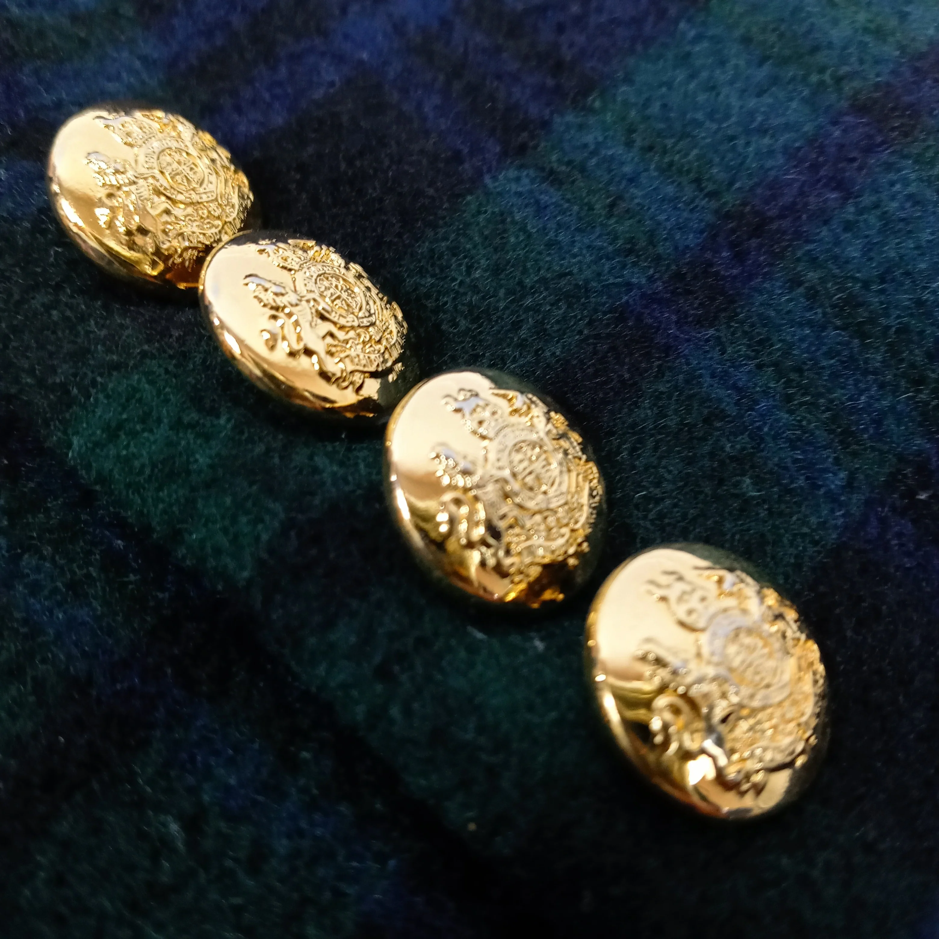 90s Black Watch Plaid Crest Pocket Cashmere Blazer By Ralph Lauren - Image 7