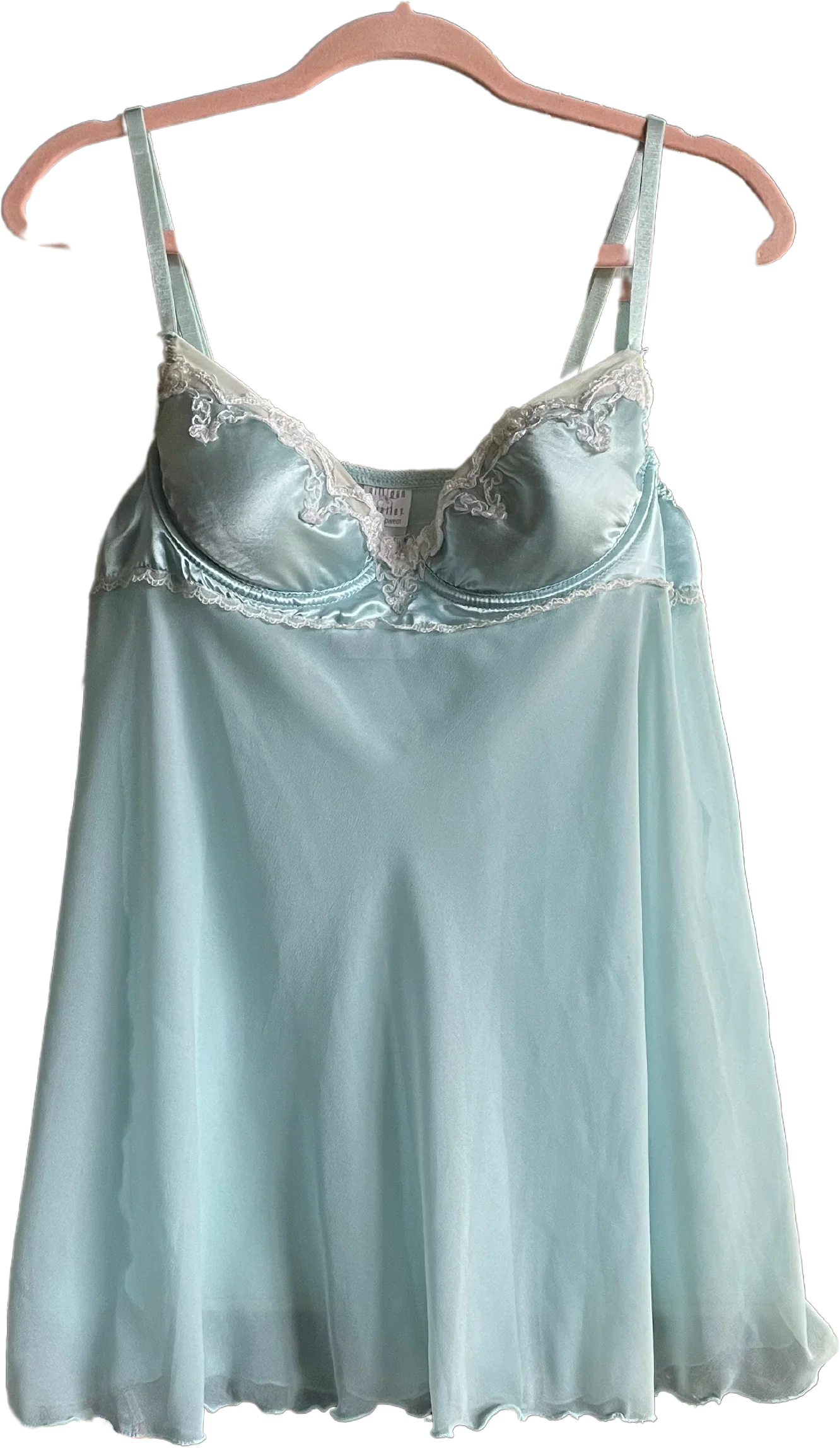 90s Blue Chiffon Babydoll By Gilligan O'malley