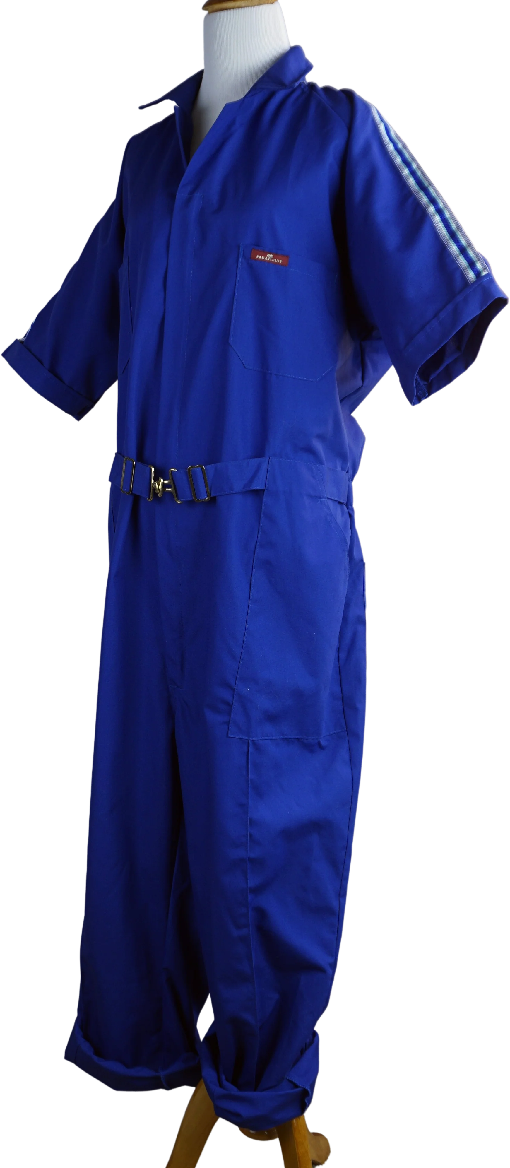 90s Blue Coveralls Zip Front Flight Suit Workwear By Para Suit
