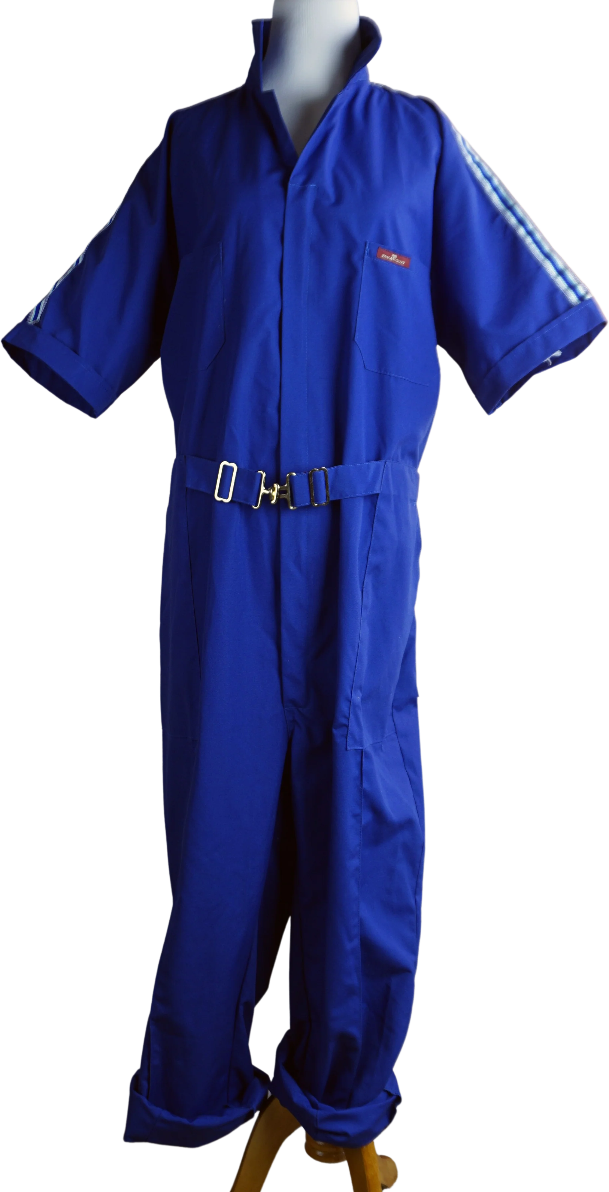 90s Blue Coveralls Zip Front Flight Suit Workwear By Para Suit - Image 3