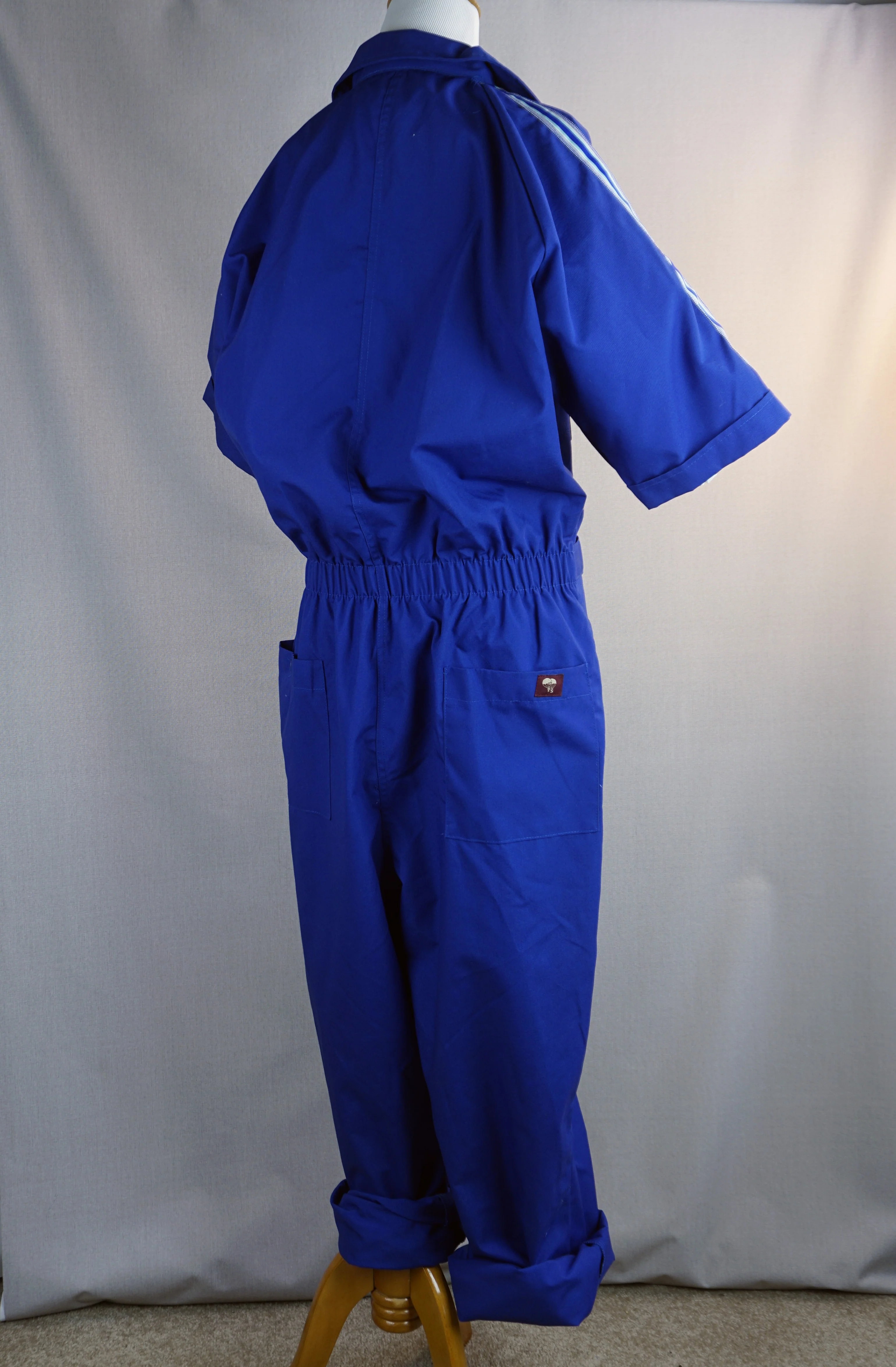 90s Blue Coveralls Zip Front Flight Suit Workwear By Para Suit - Image 4