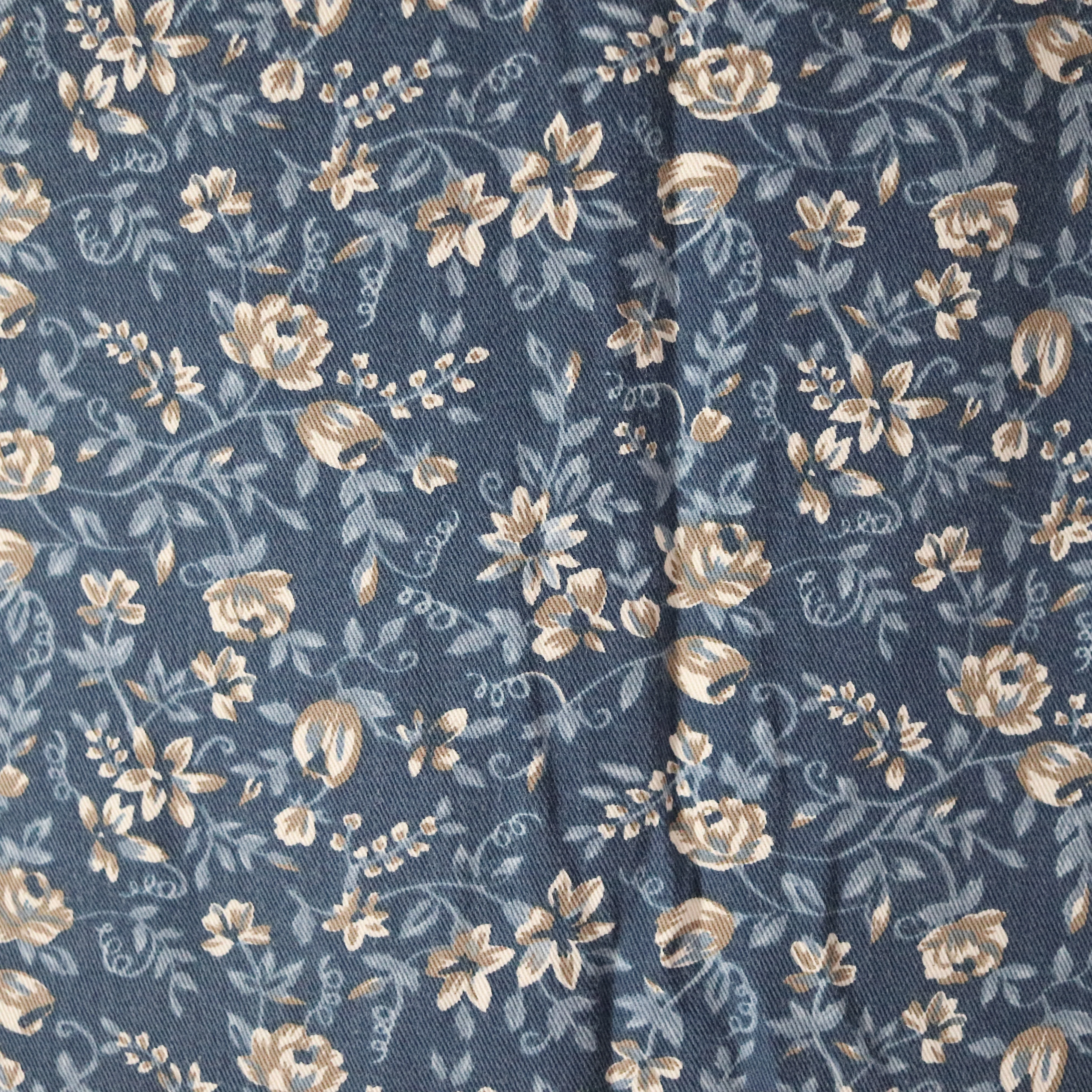 90s Blue Floral Cotton Canvas Pinafore Jumper Dress By Truly Yours Sport - Image 11