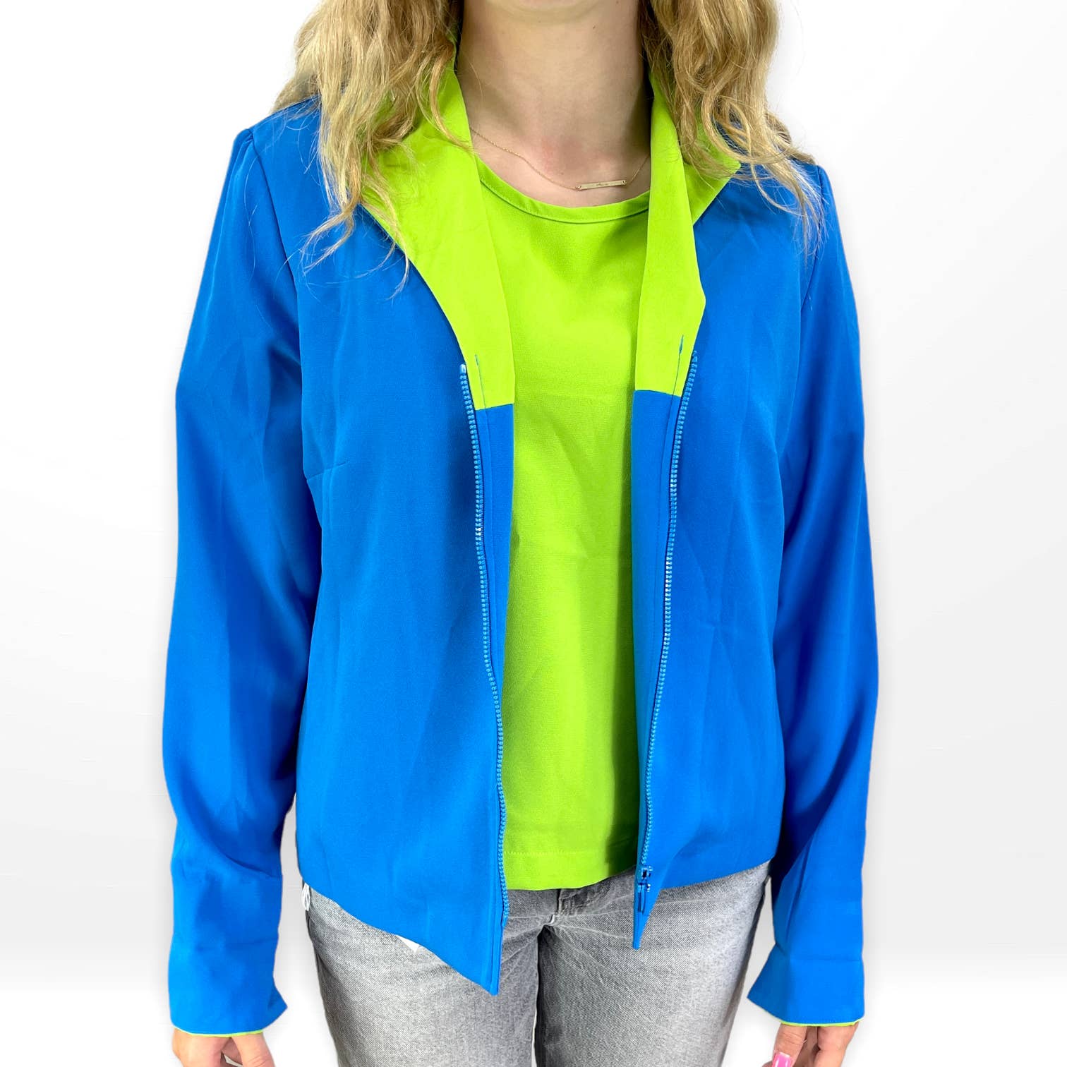 90s Blue Green Matching Shirt Jacket Set by Draper's & Damon's - Image 3