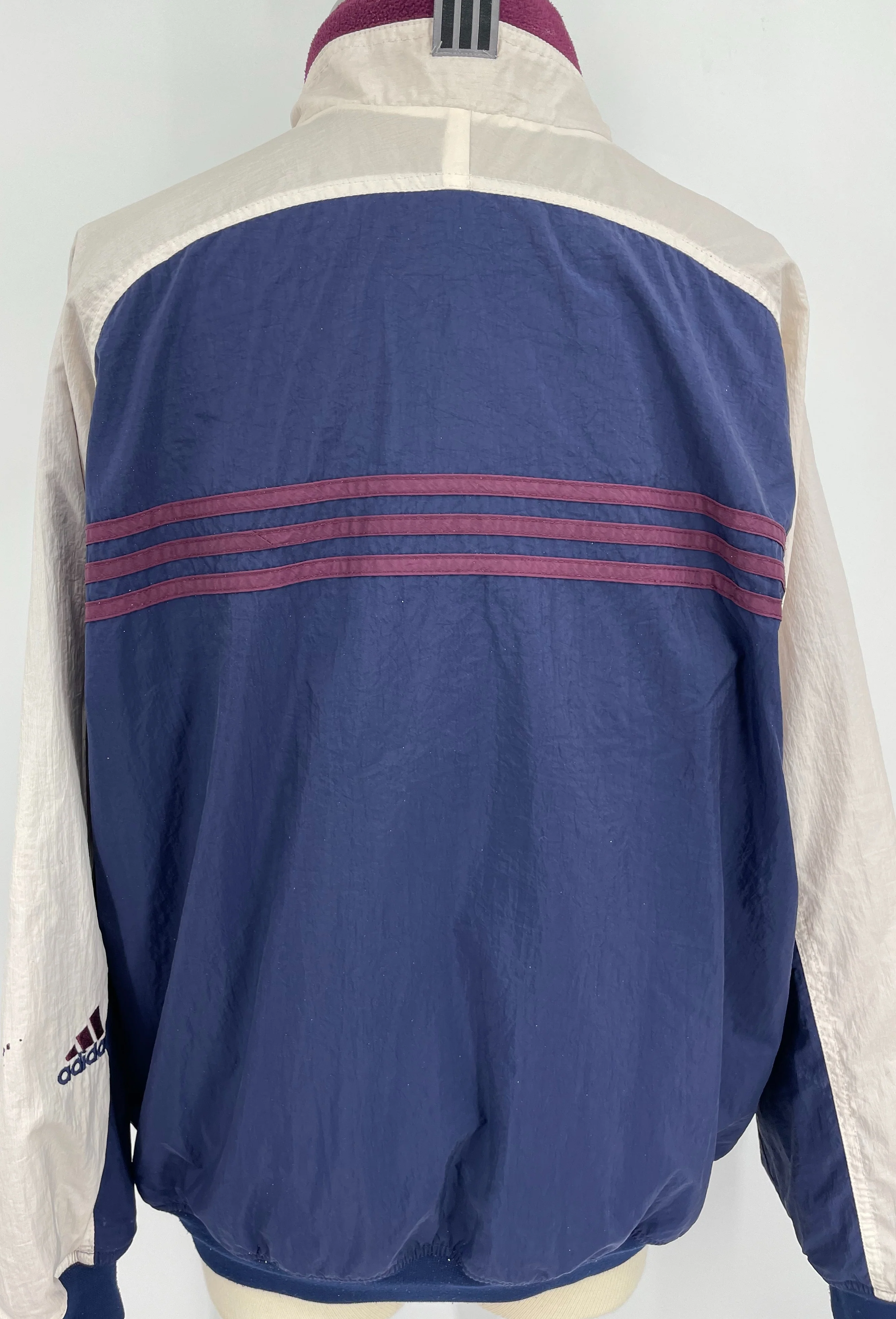 90s Blue Nylon And Polyester Reversible Track Jacket By Adidas - Image 11