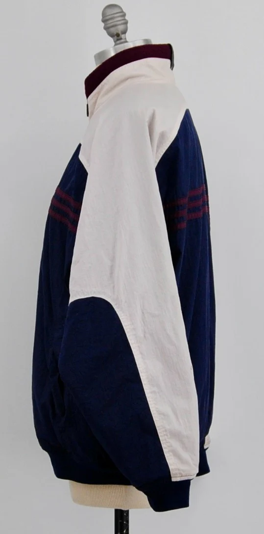 90s Blue Nylon And Polyester Reversible Track Jacket By Adidas - Image 3