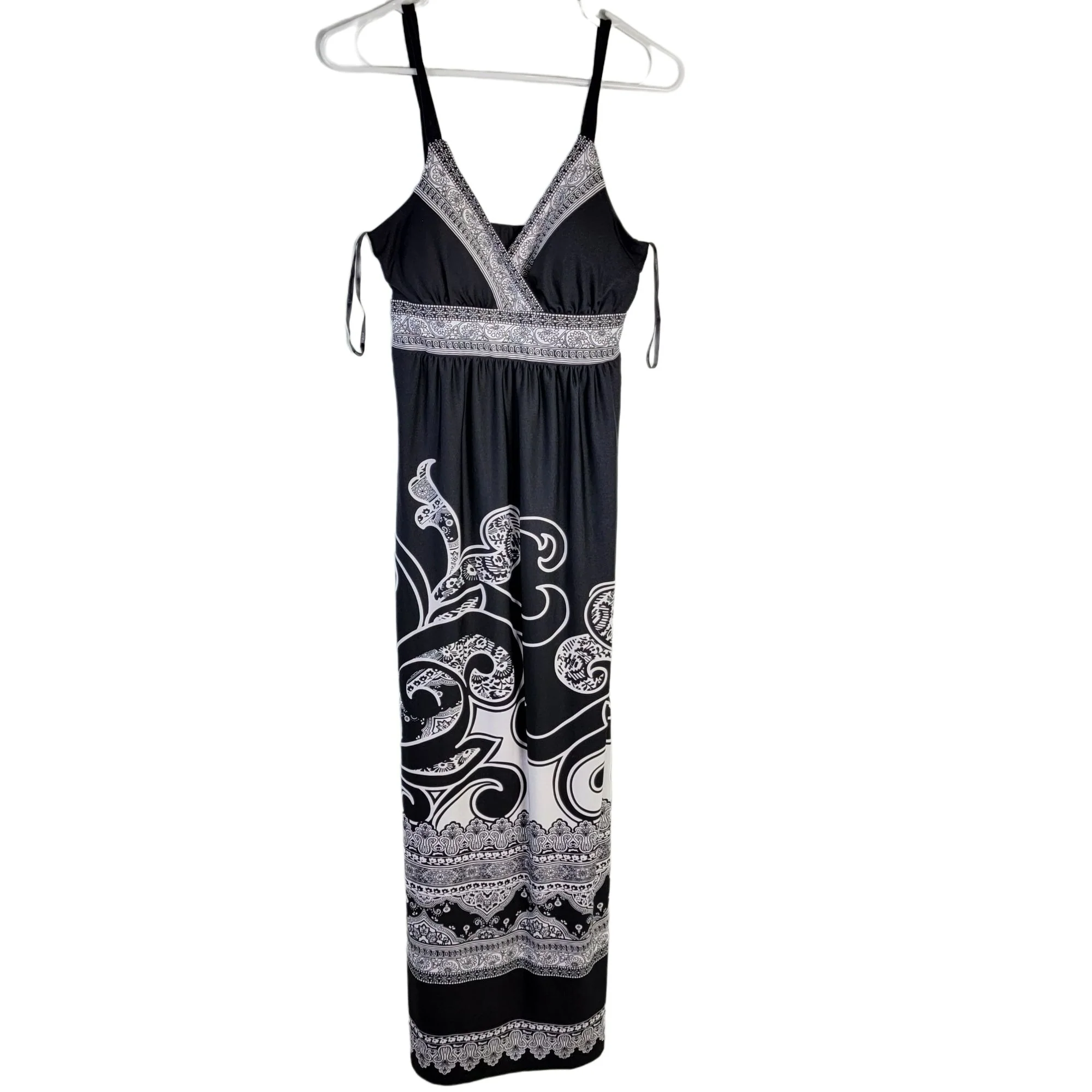 90s Empire Waist Sheath Maxi Dress Women Small 6 - Image 7