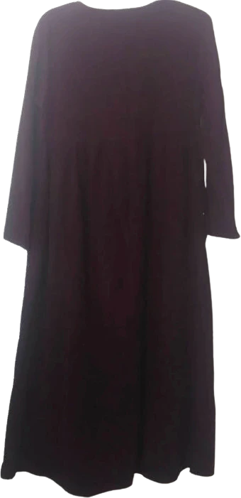 90s Bordeaux Purple Corduroy Midi Shirt Dress By Moda International - Image 2