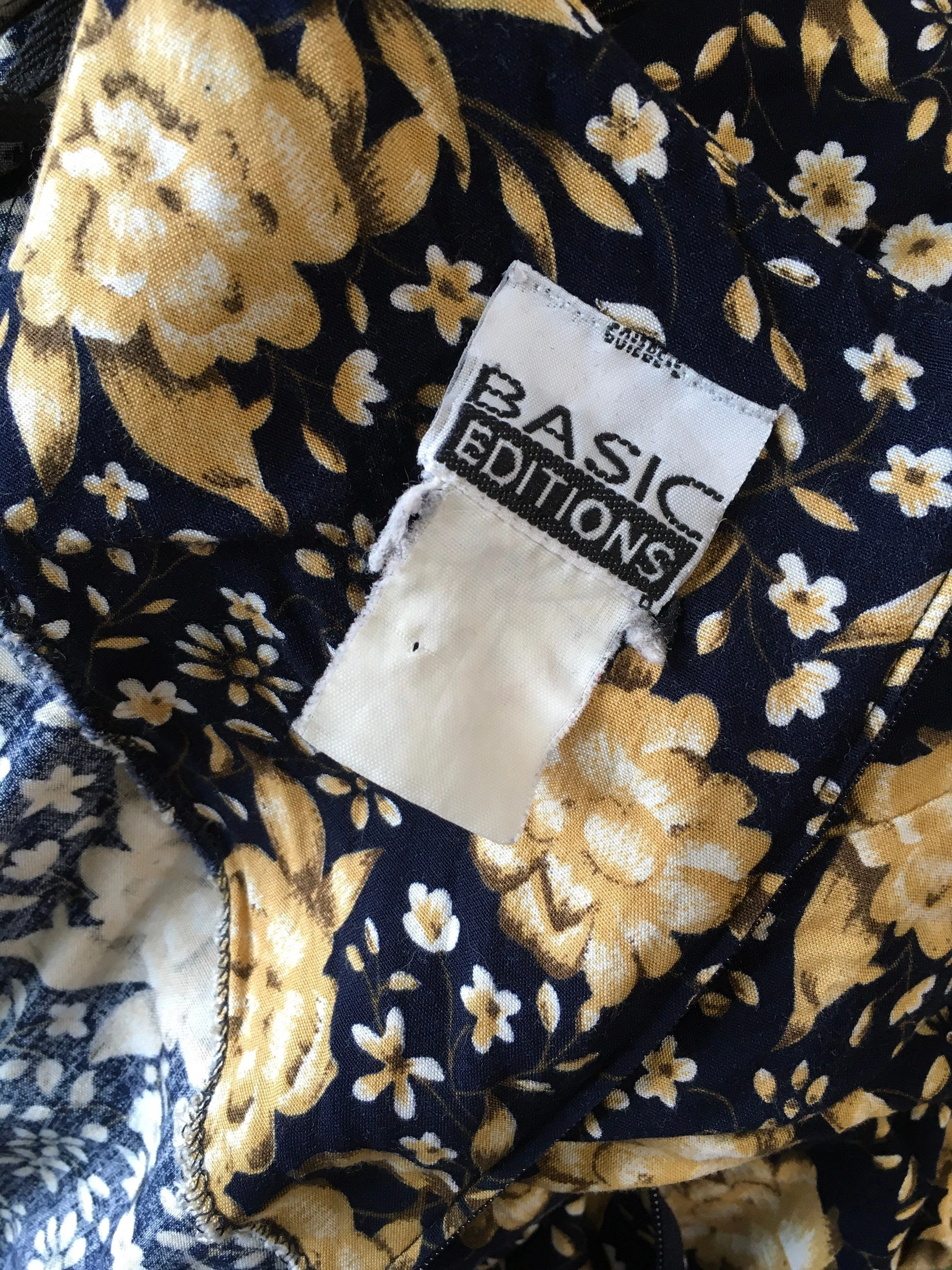 90's Brown and Black Floral Grunge Romper by Basic Editions - Image 5