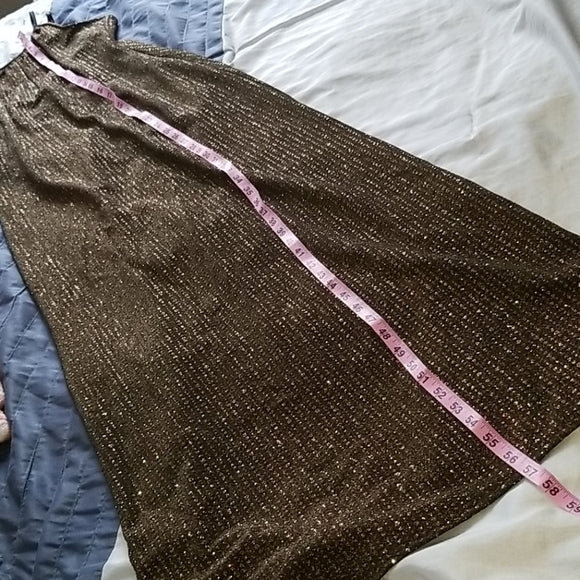 90s Brown Red Gold Glitter Gown By Niki by Niki Livas - Image 8