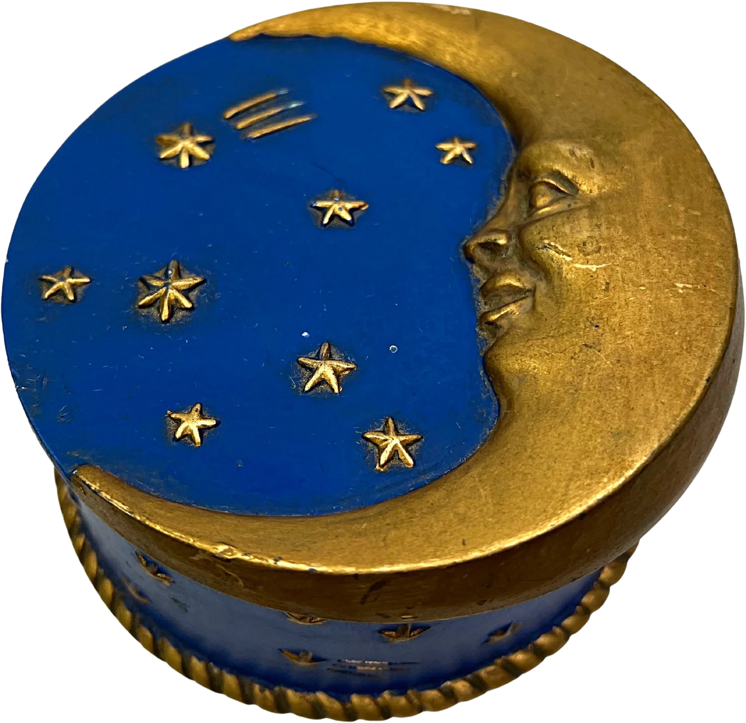 90s Celestial Moon Jewelry Catchall Box By Yandor