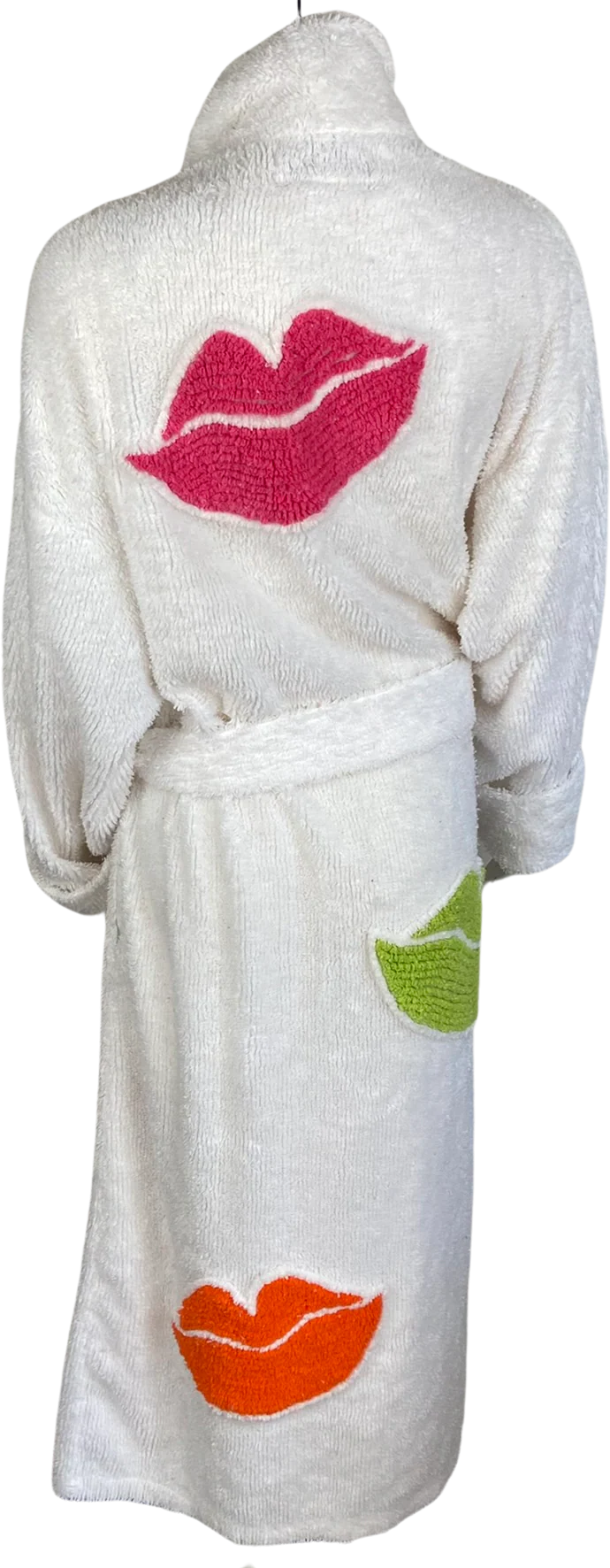 90s Chenille Kiss Kisses Lips Marks Robe Xxl 2xl By Canyon Group - Image 2