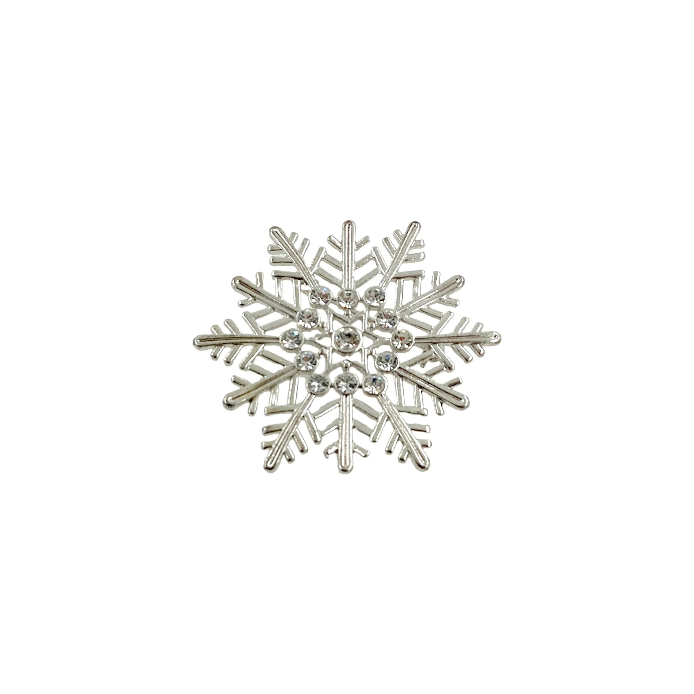 90s Christmas Holiday Classic Snowflake Brooch Pin - Image 4