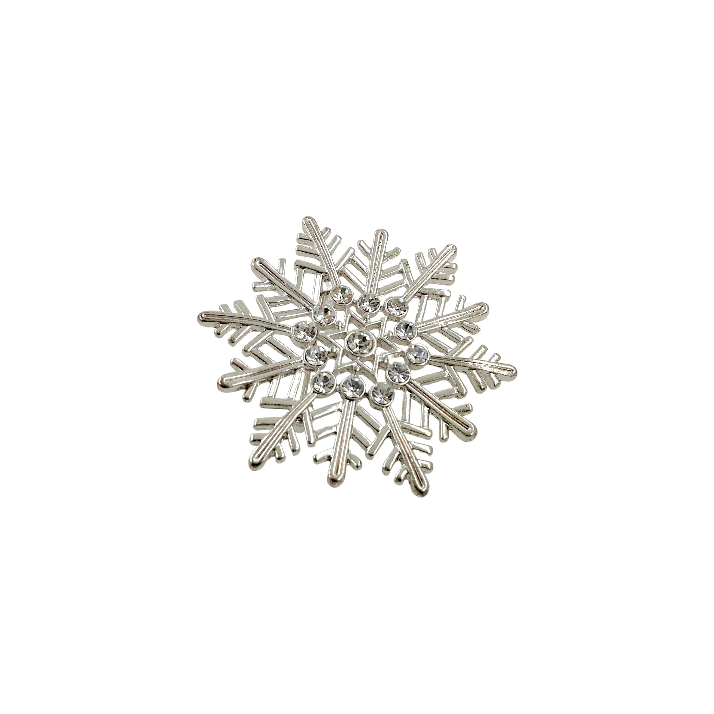 90s Christmas Holiday Classic Snowflake Brooch Pin - Image 9