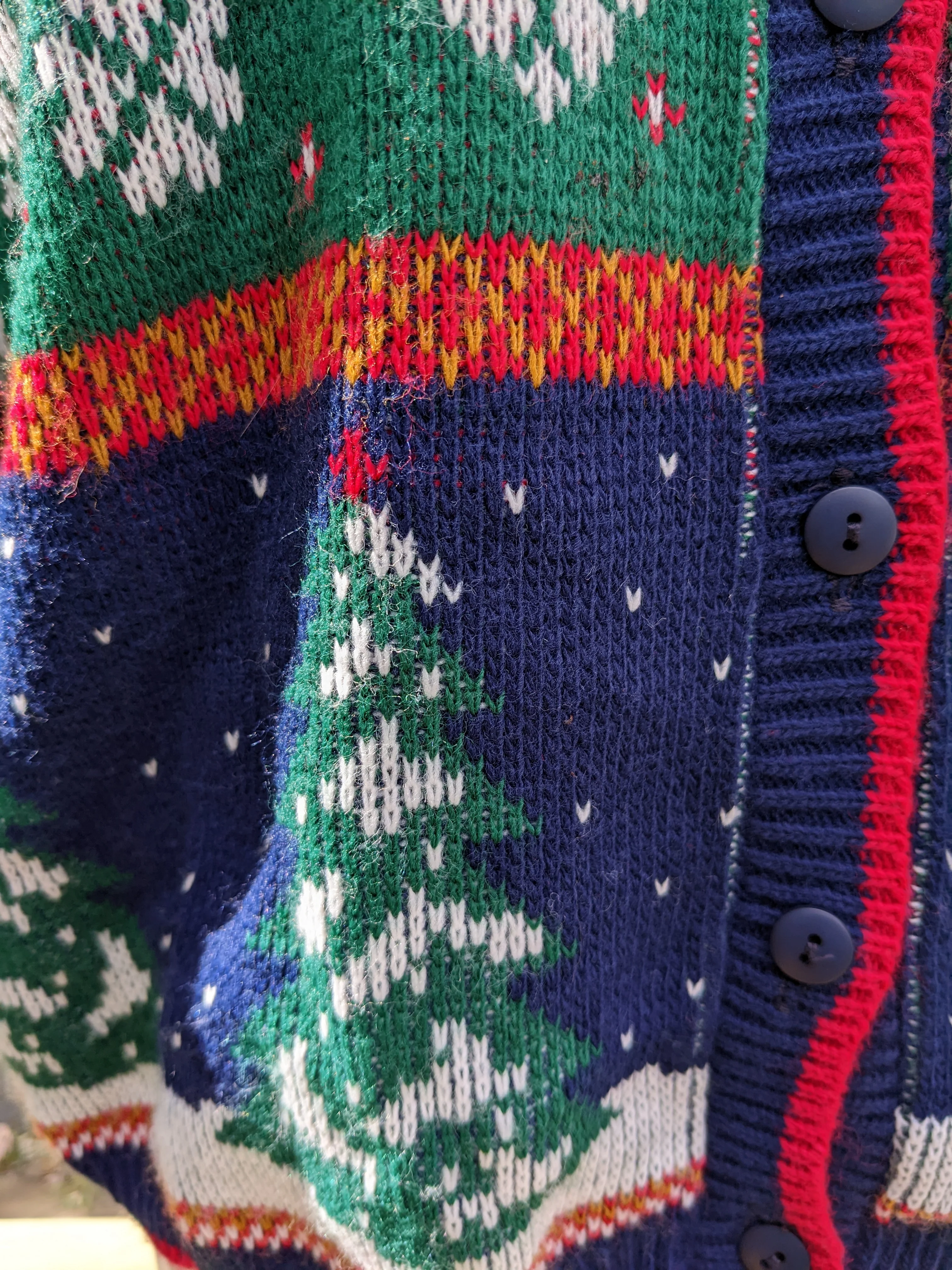 90s Christmas Winter Scene Cardigan By United States Sweaters - Image 6