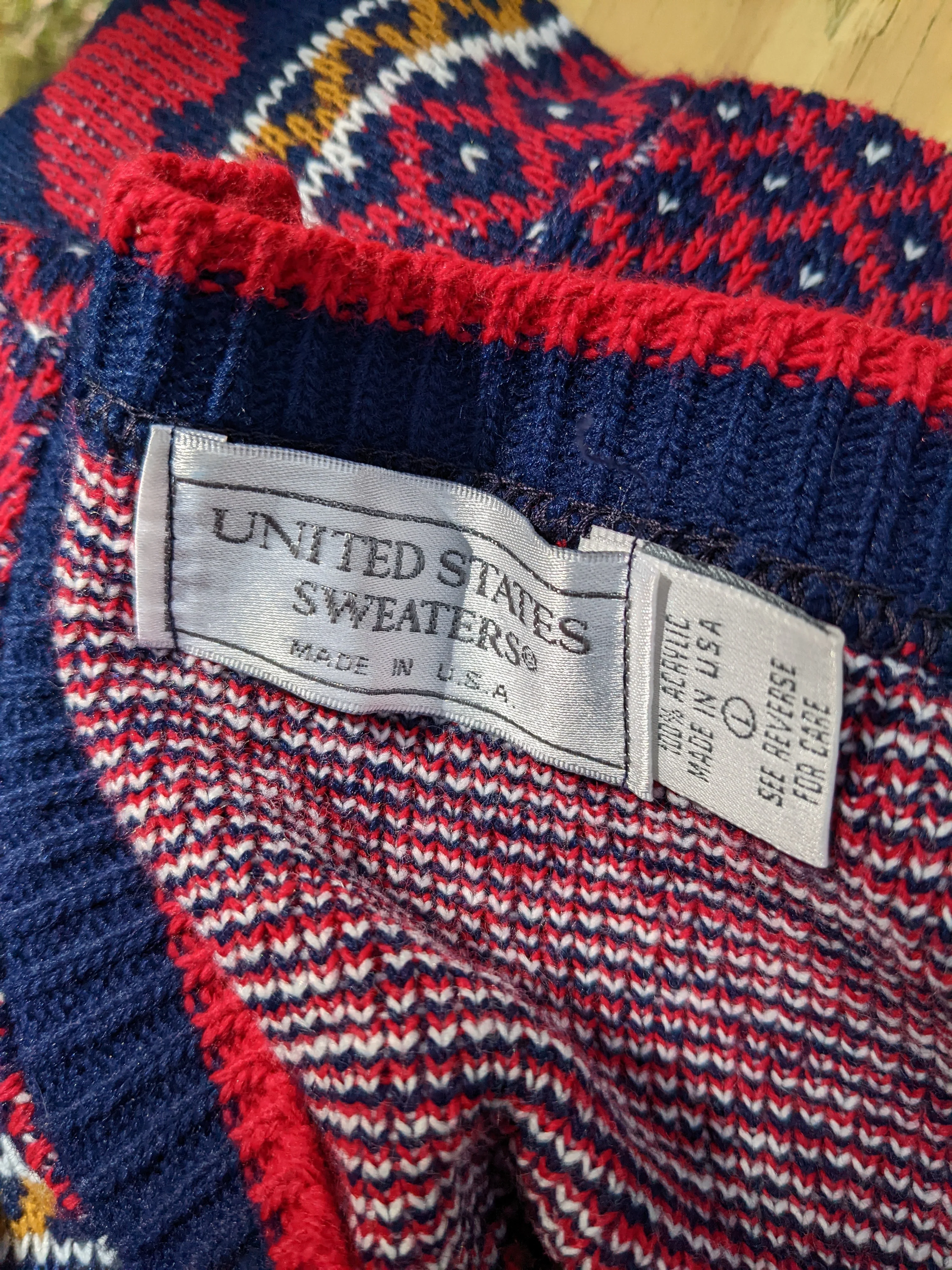 90s Christmas Winter Scene Cardigan By United States Sweaters - Image 7
