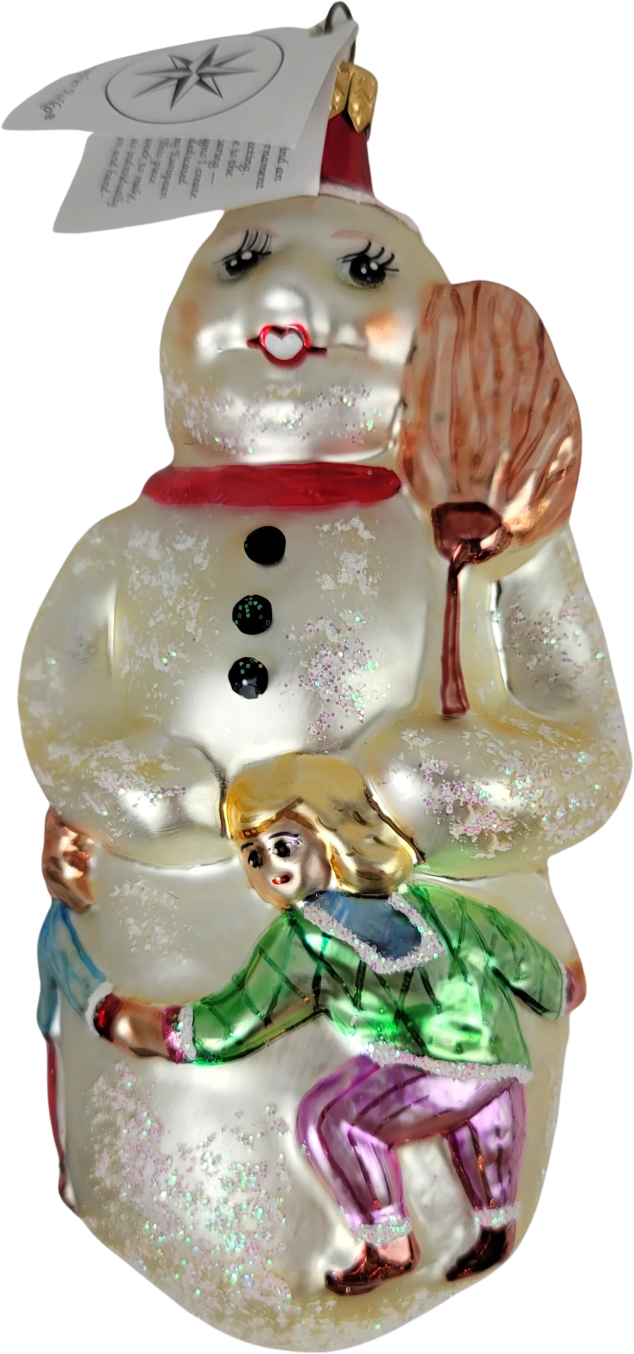 90s Snow Dancing Snowman Ornament 7" by Christopher Radko - Image 3