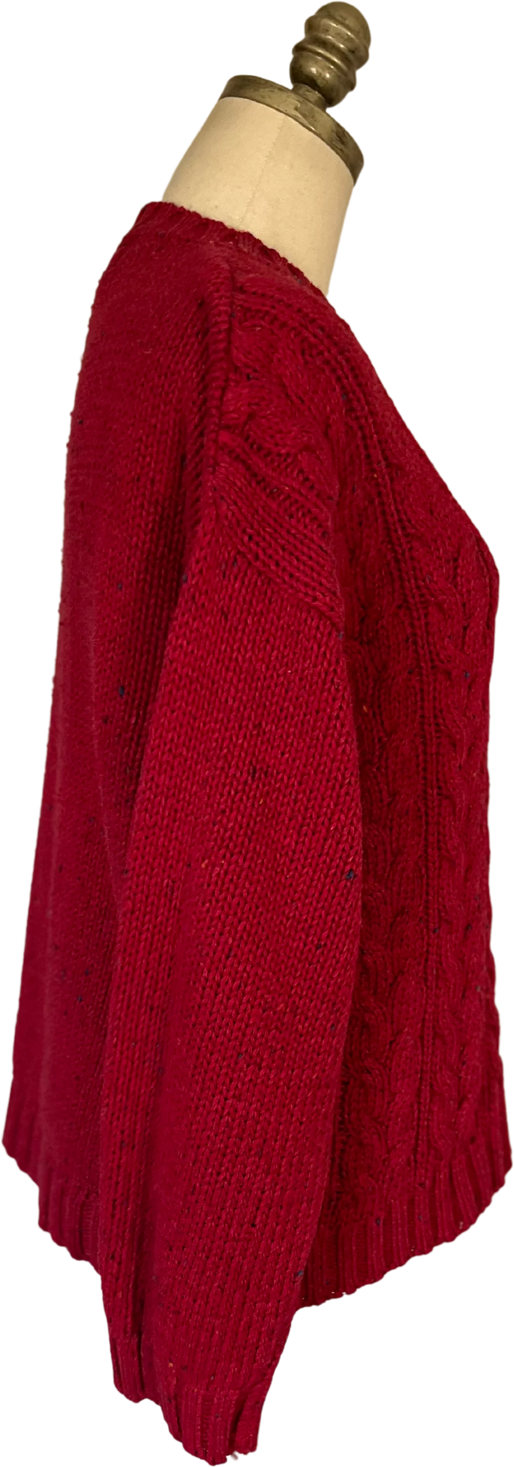 90s Chunky Cableknit Heathered Sweater By Outback Red - Image 3