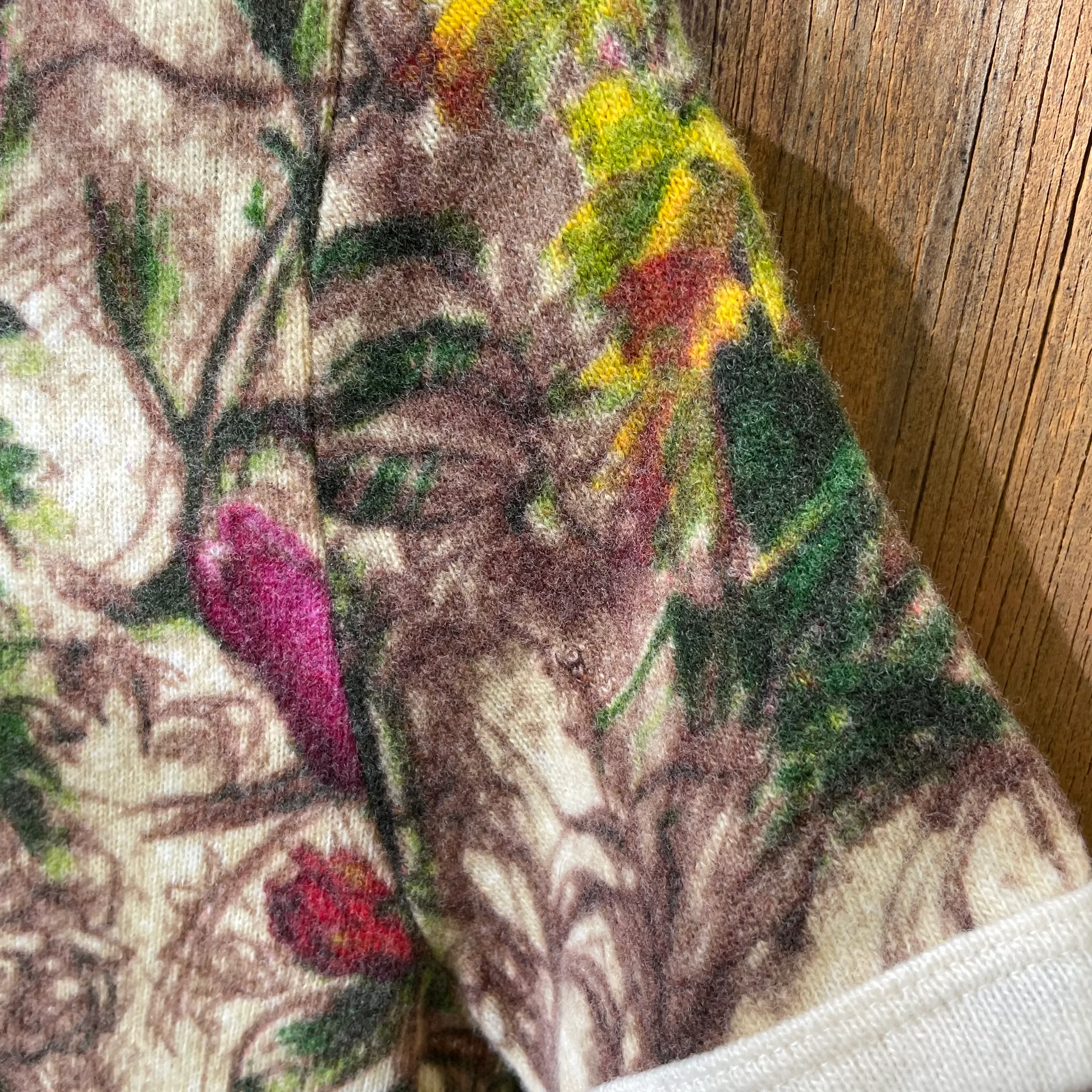 90s Classique Fruit Botanical Print Wool Knit Top By Jean Paul Gaultier - Image 5