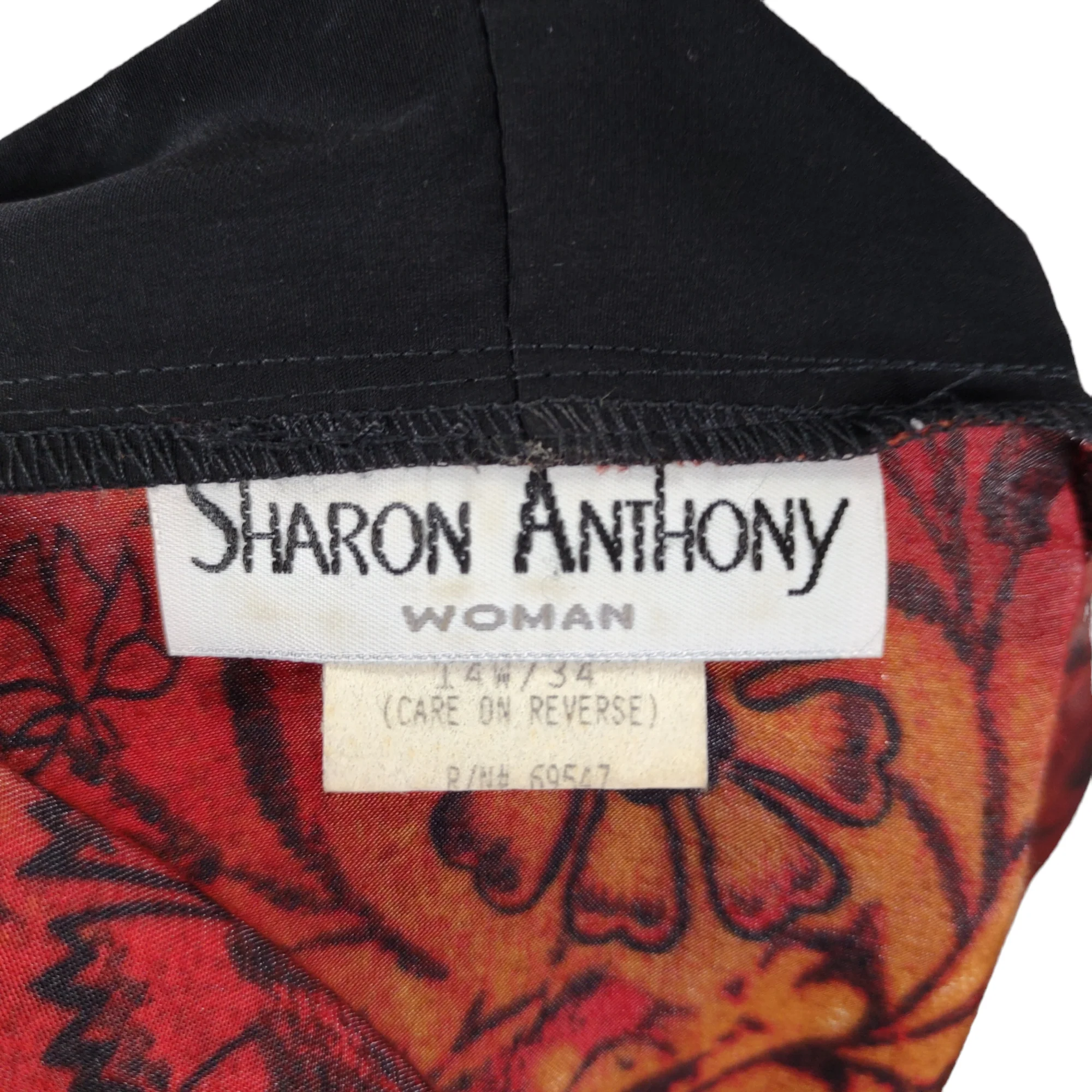 90s Co-ord Skirt Set Red Floral Iridescent Satin By Sharon Anthony - Image 14