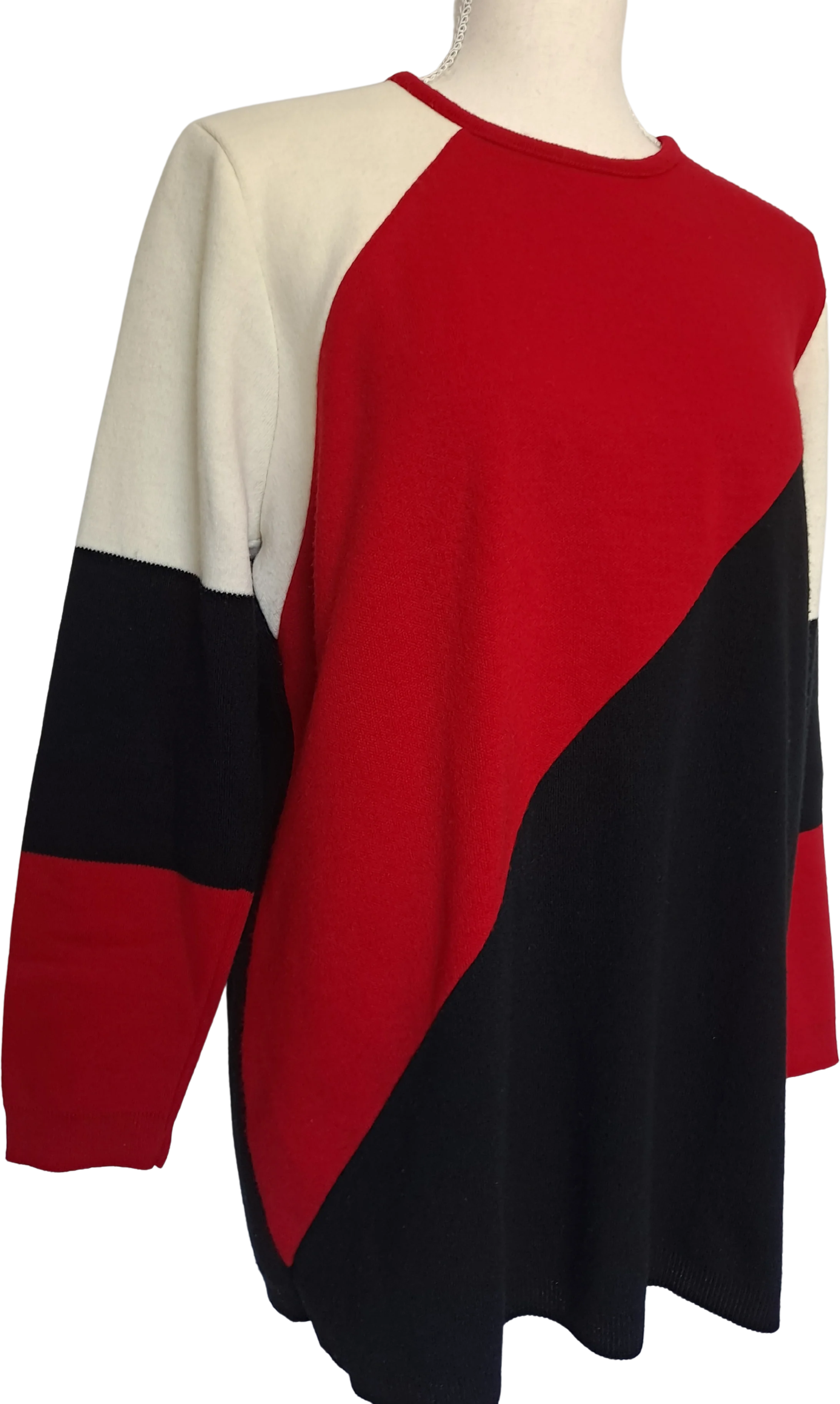 90s Colorblock Crewneck Tunic Sweater By Karen Lessly - Image 4