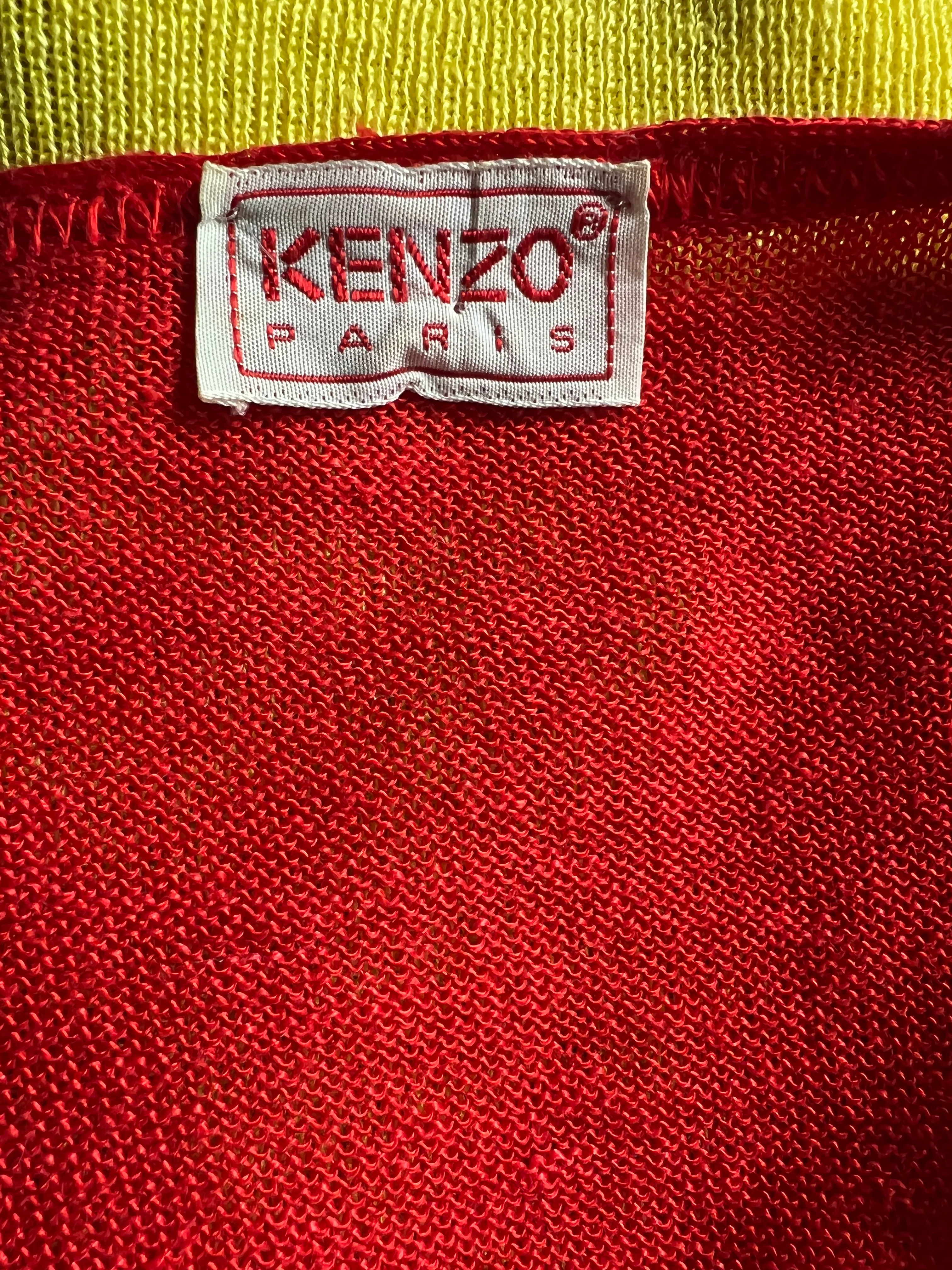 90s Colorblock Top And Scarf By Kenzo - Image 3
