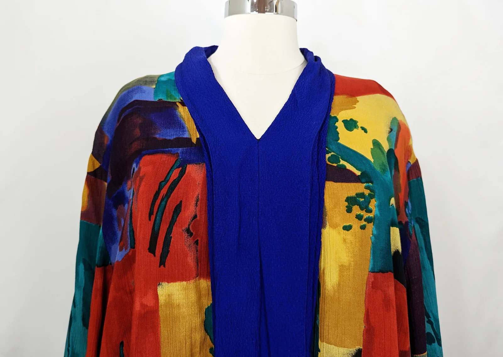 90s Colorful Art To Wear Abstract Print Tunic Top By Sharon Anthony - Image 3