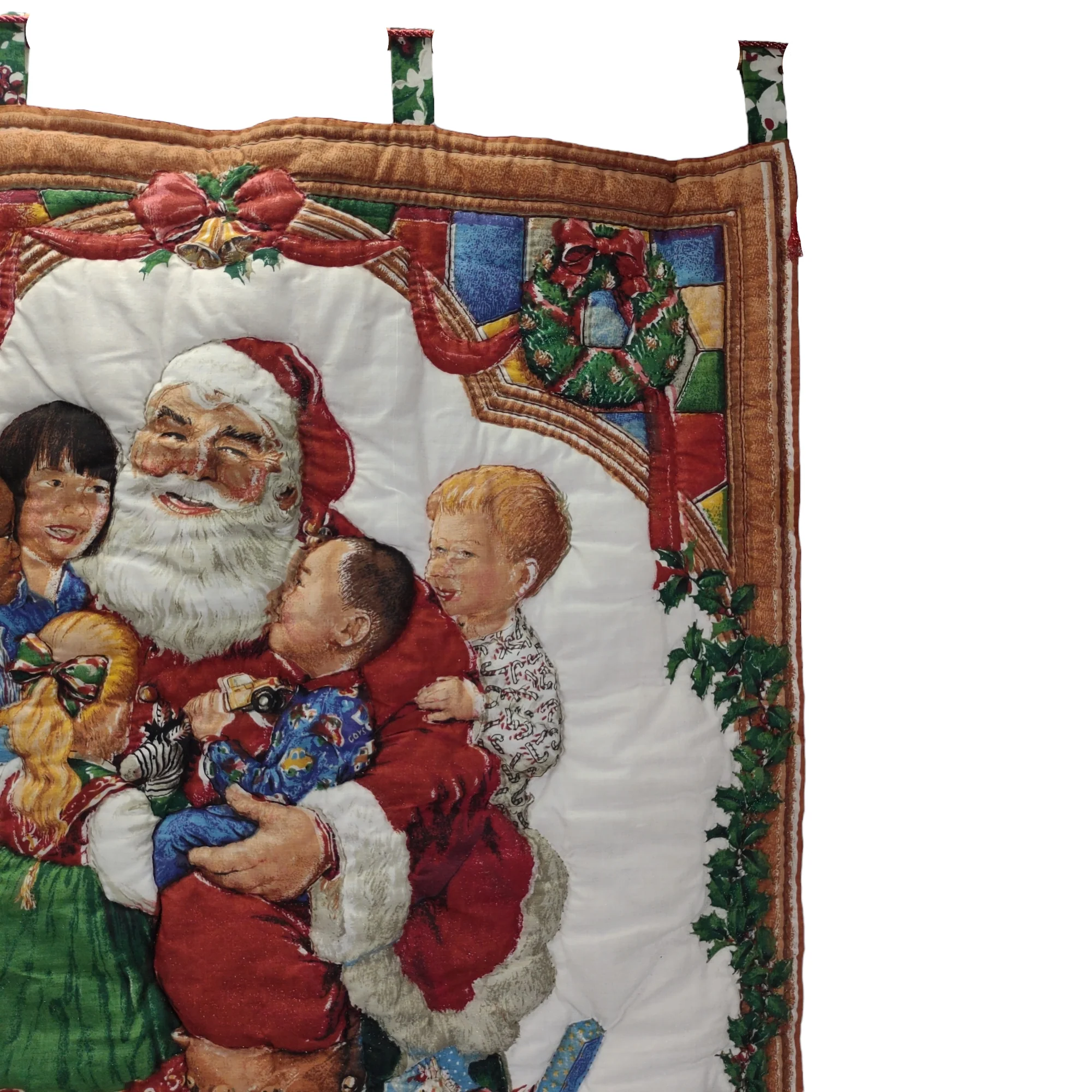 90s Completed All Santas Children Panel Wall Hanging By Daisy Kingdom - Image 10