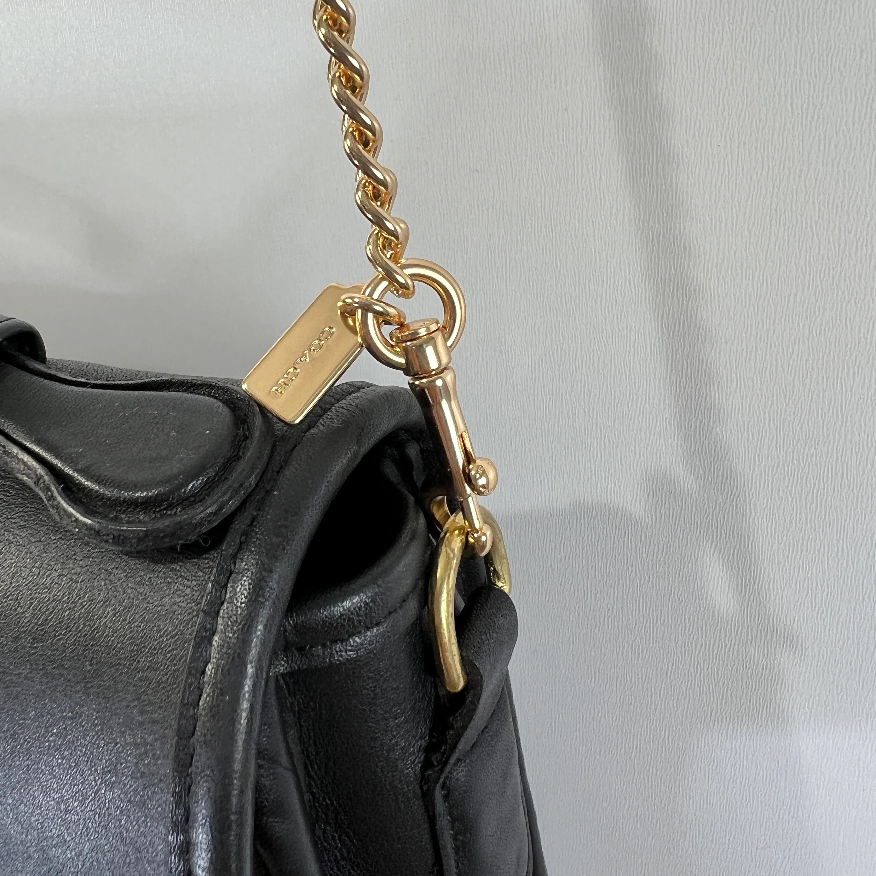 90s Court Bag #9870 Leather Top Handle Handbag Preppy By Coach - Image 10