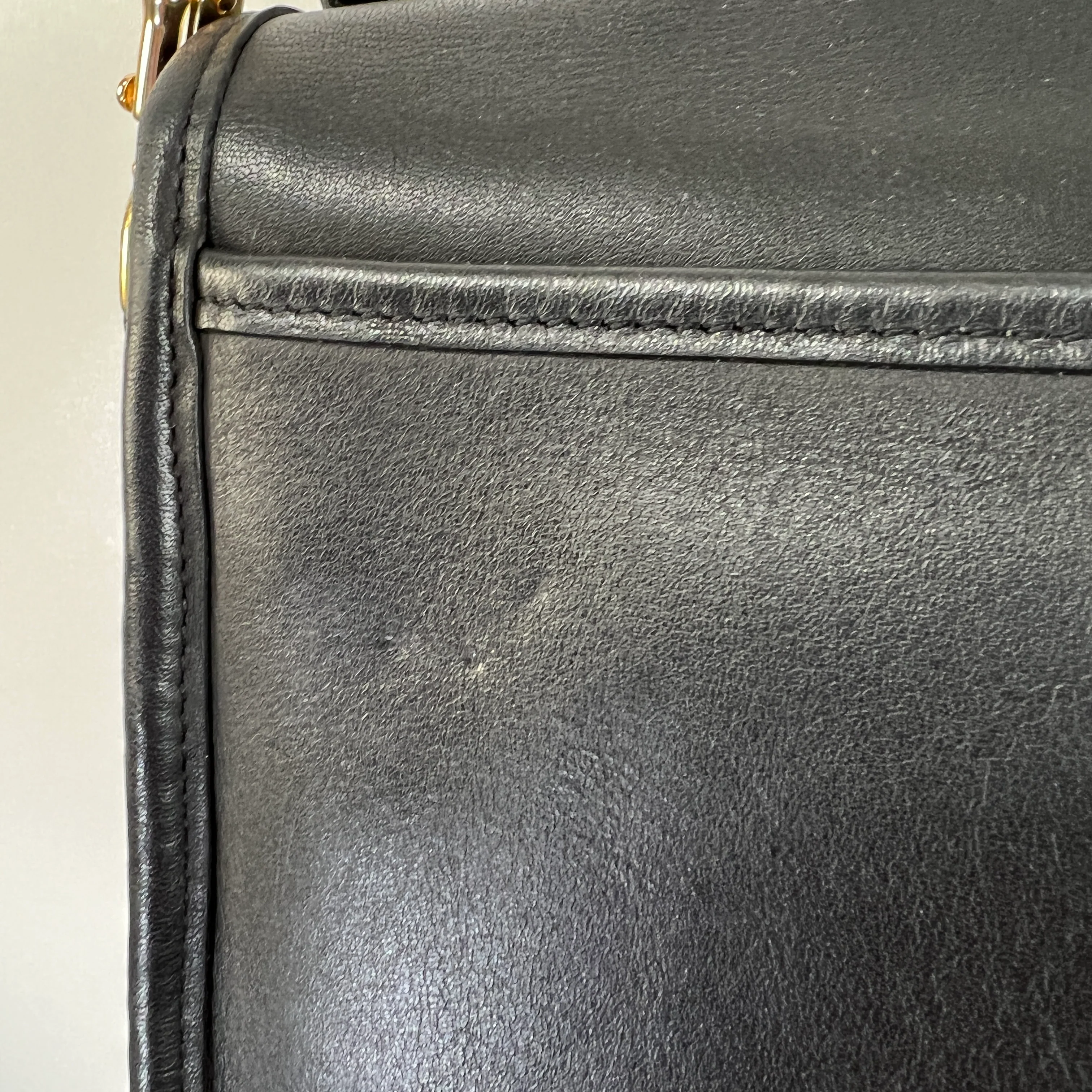 90s Court Bag #9870 Leather Top Handle Handbag Preppy By Coach - Image 11