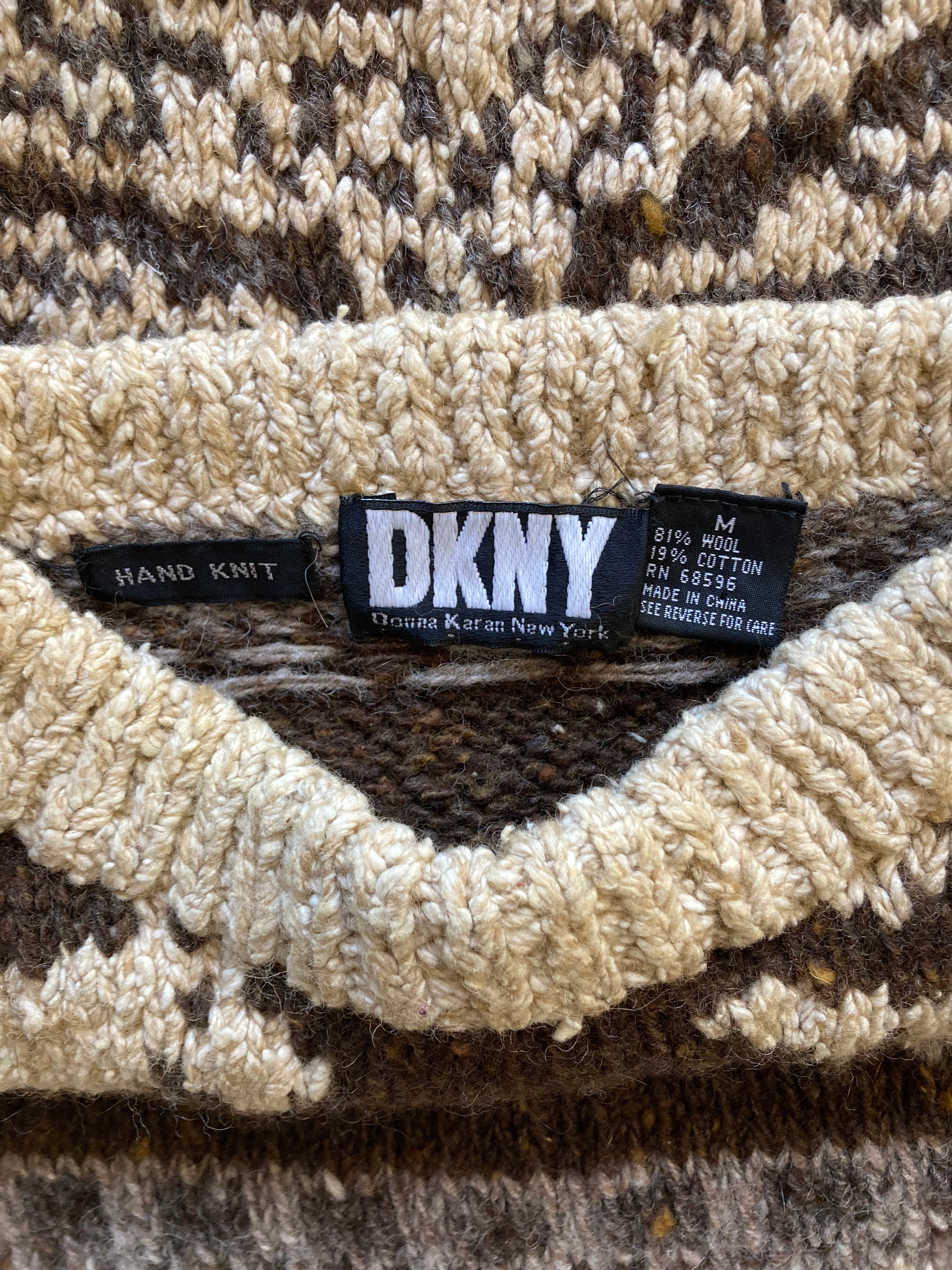 90s Cowichan Style Oversized Sweater By DKNY - Image 8