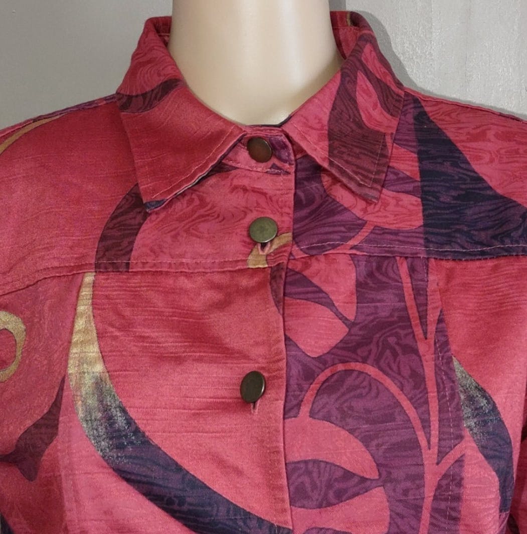 90's Orange Art Deco Cropped Jacket by Sharon Endick Kate - Image 4