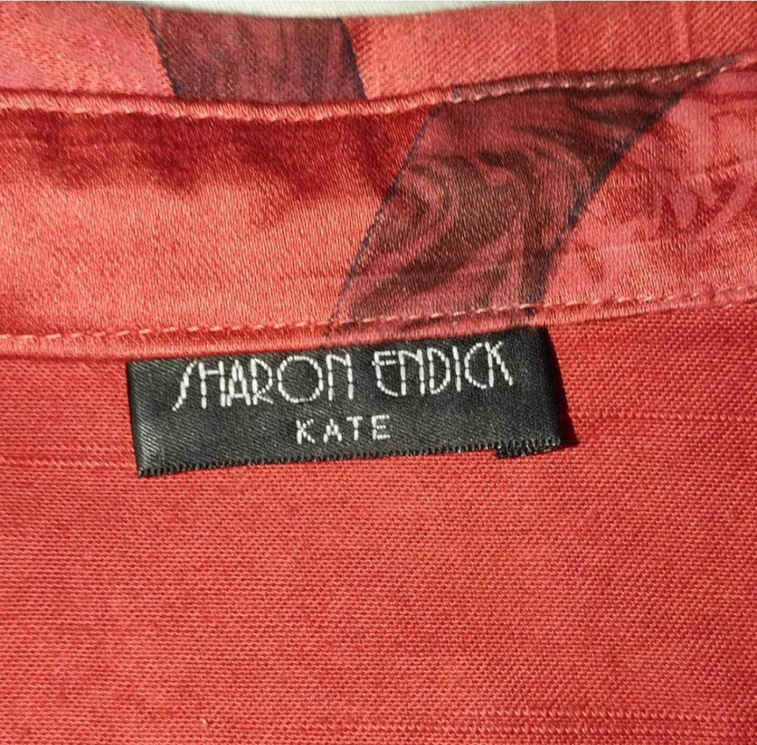 90's Orange Art Deco Cropped Jacket by Sharon Endick Kate - Image 7