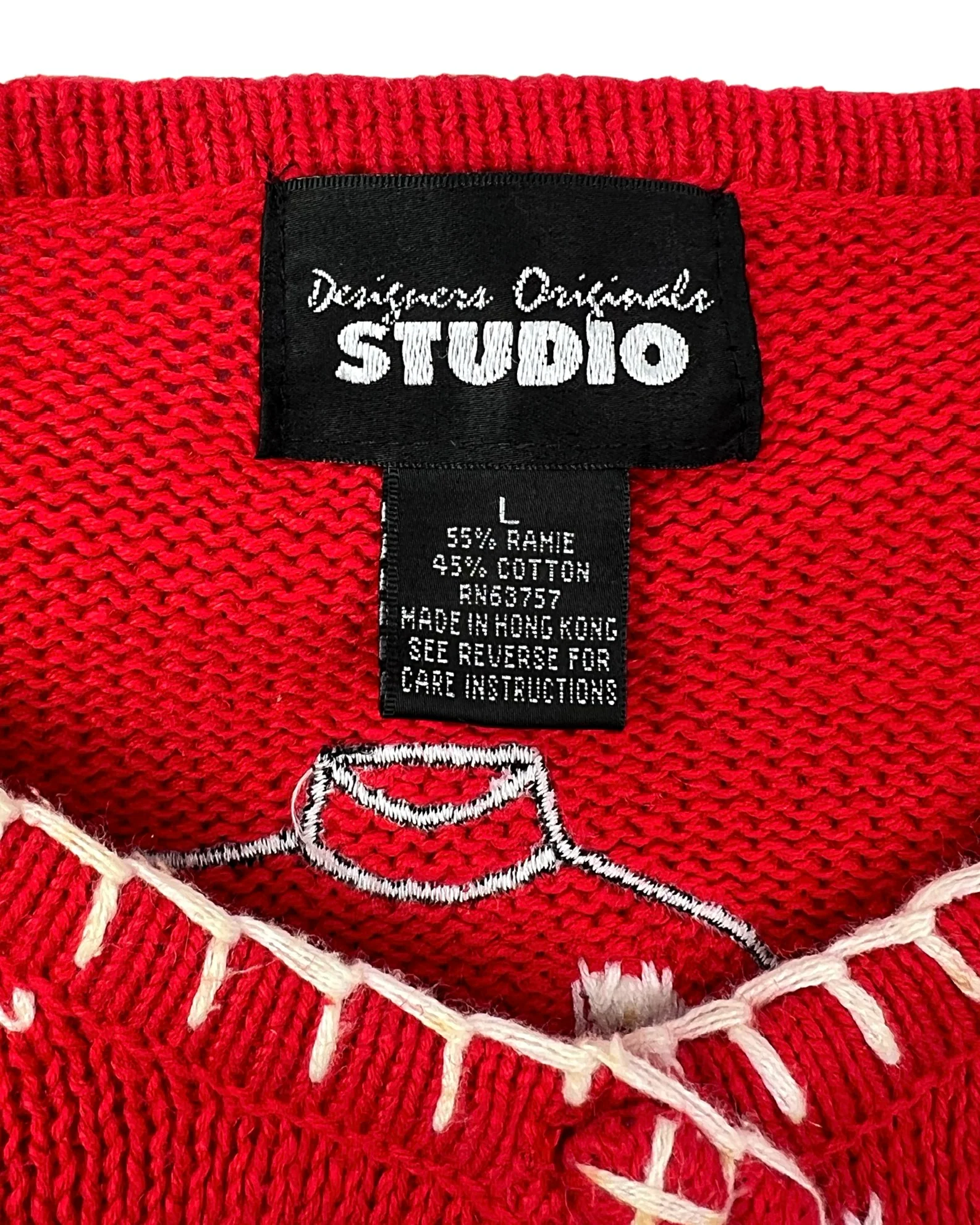 90s Cute Holiday Clothesline Chunky Cardigan Sweater By Designers Studio - Image 9