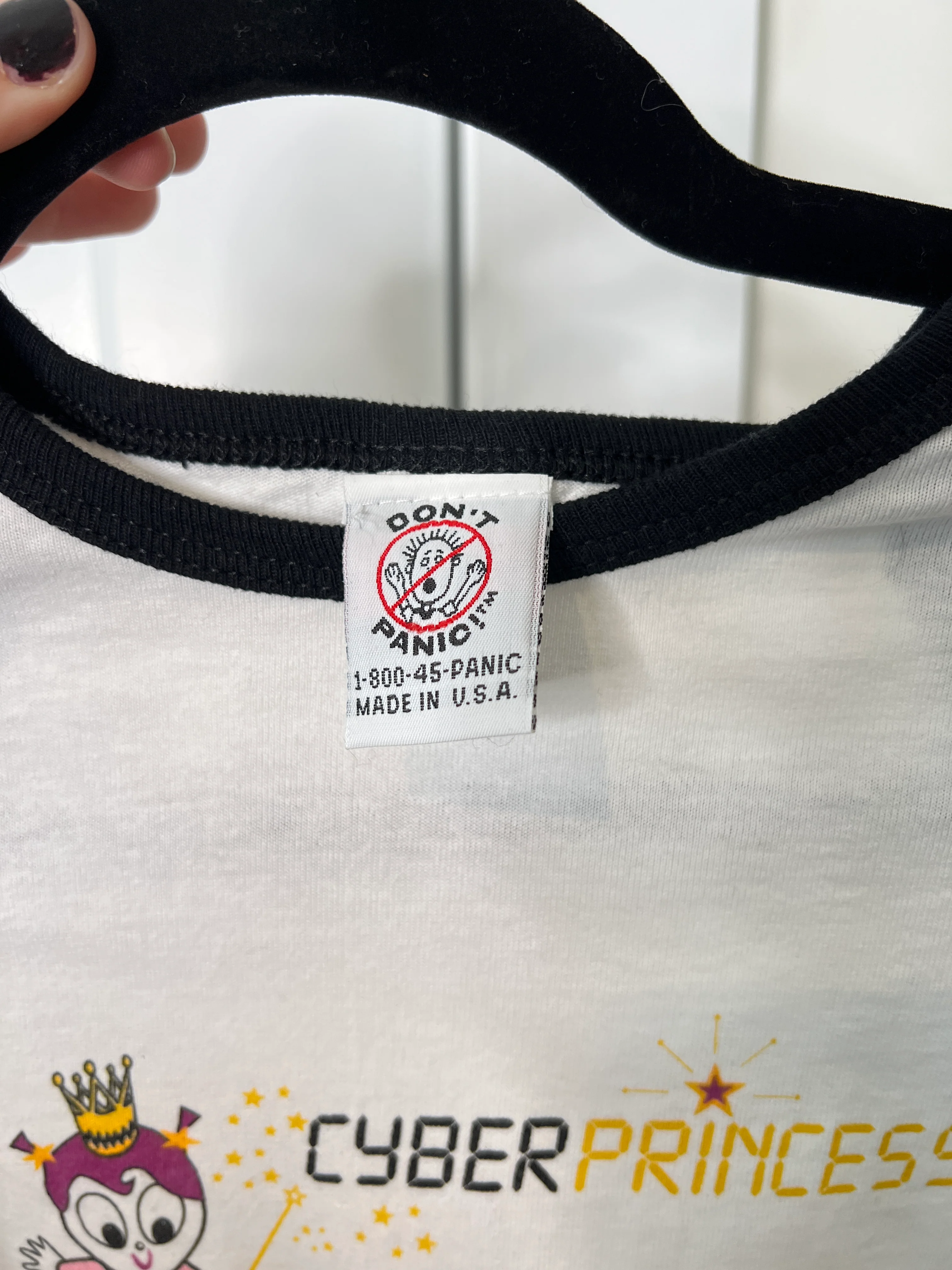 90s Cyber Princess Baseball Tee By Don't Panic! - Image 4