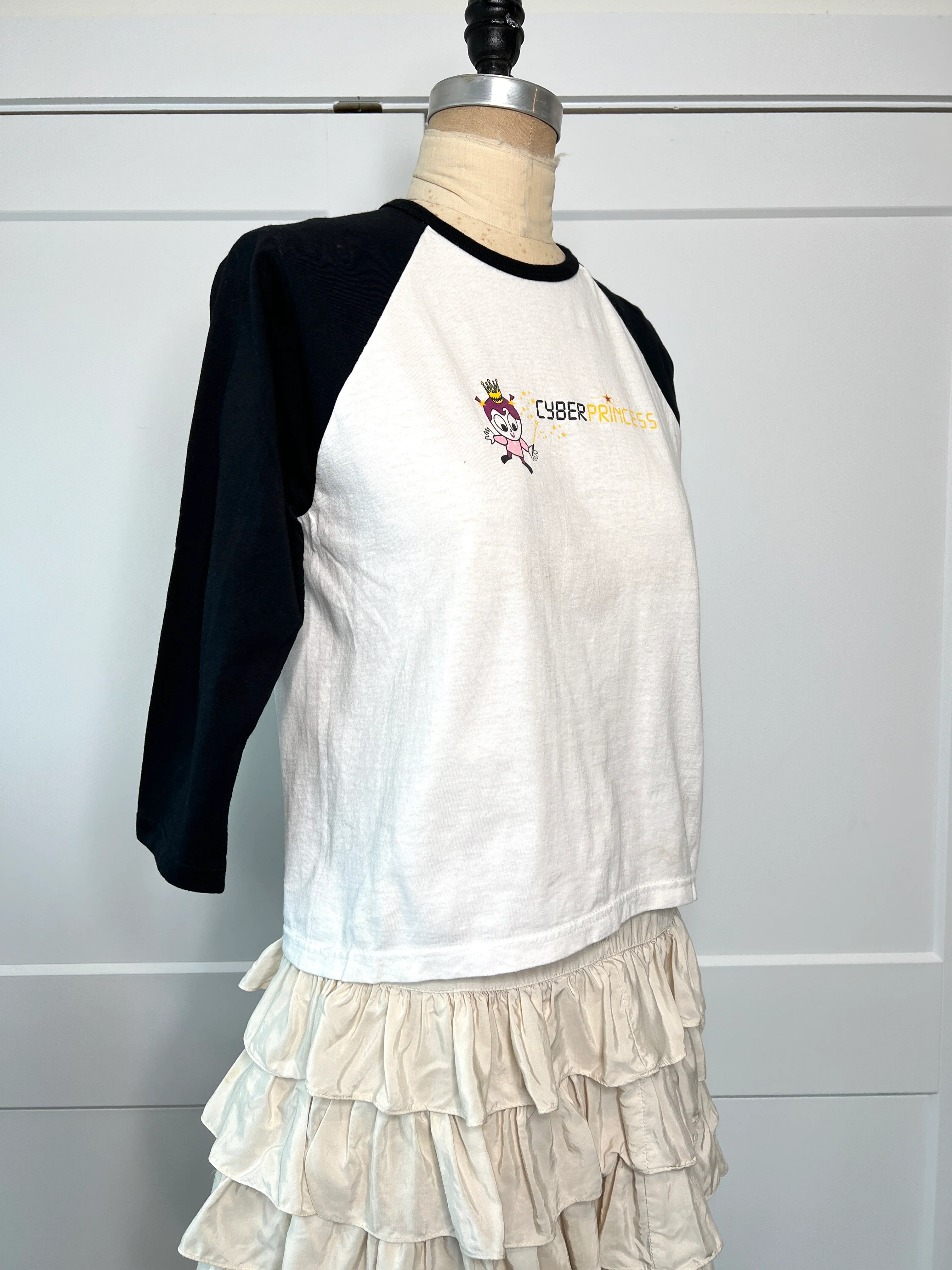 90s Cyber Princess Baseball Tee By Don't Panic! - Image 7