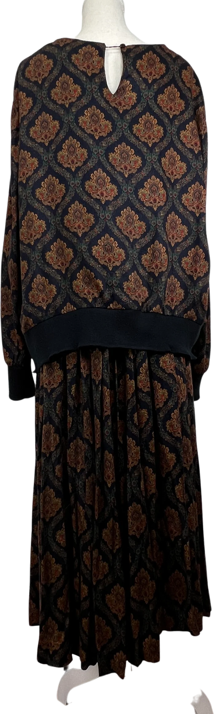 90s Damask Print Skirt Set Dark Academia By Greggs - Image 2