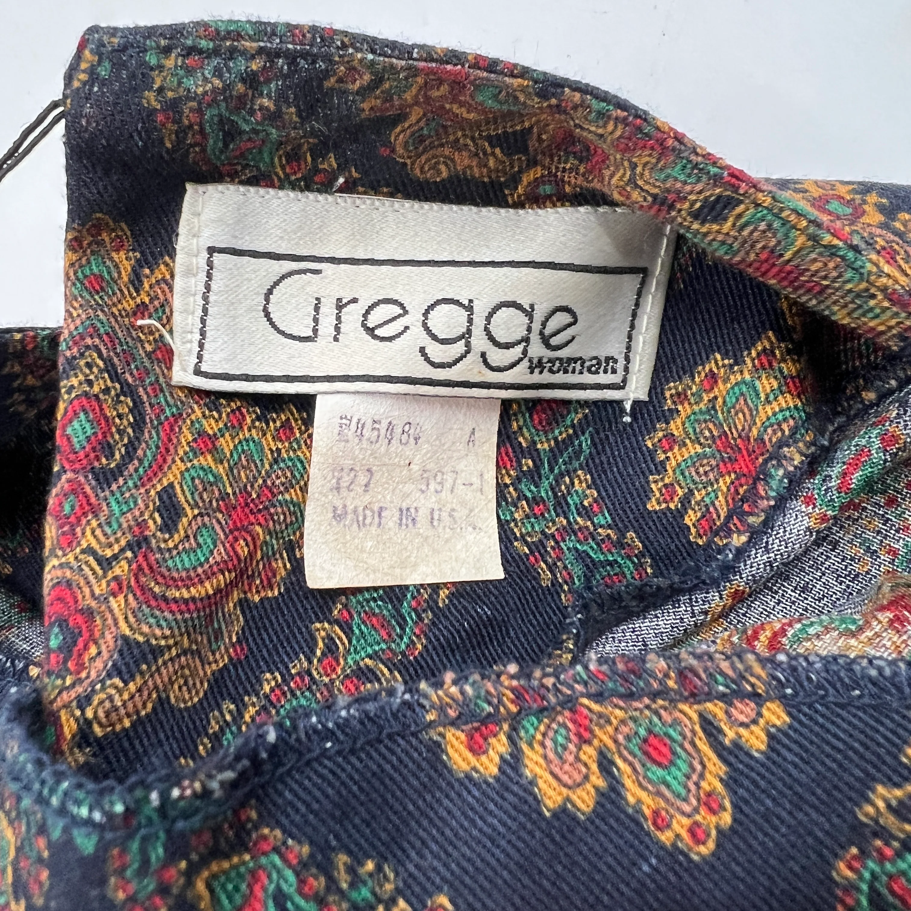 90s Damask Print Skirt Set Dark Academia By Greggs - Image 3