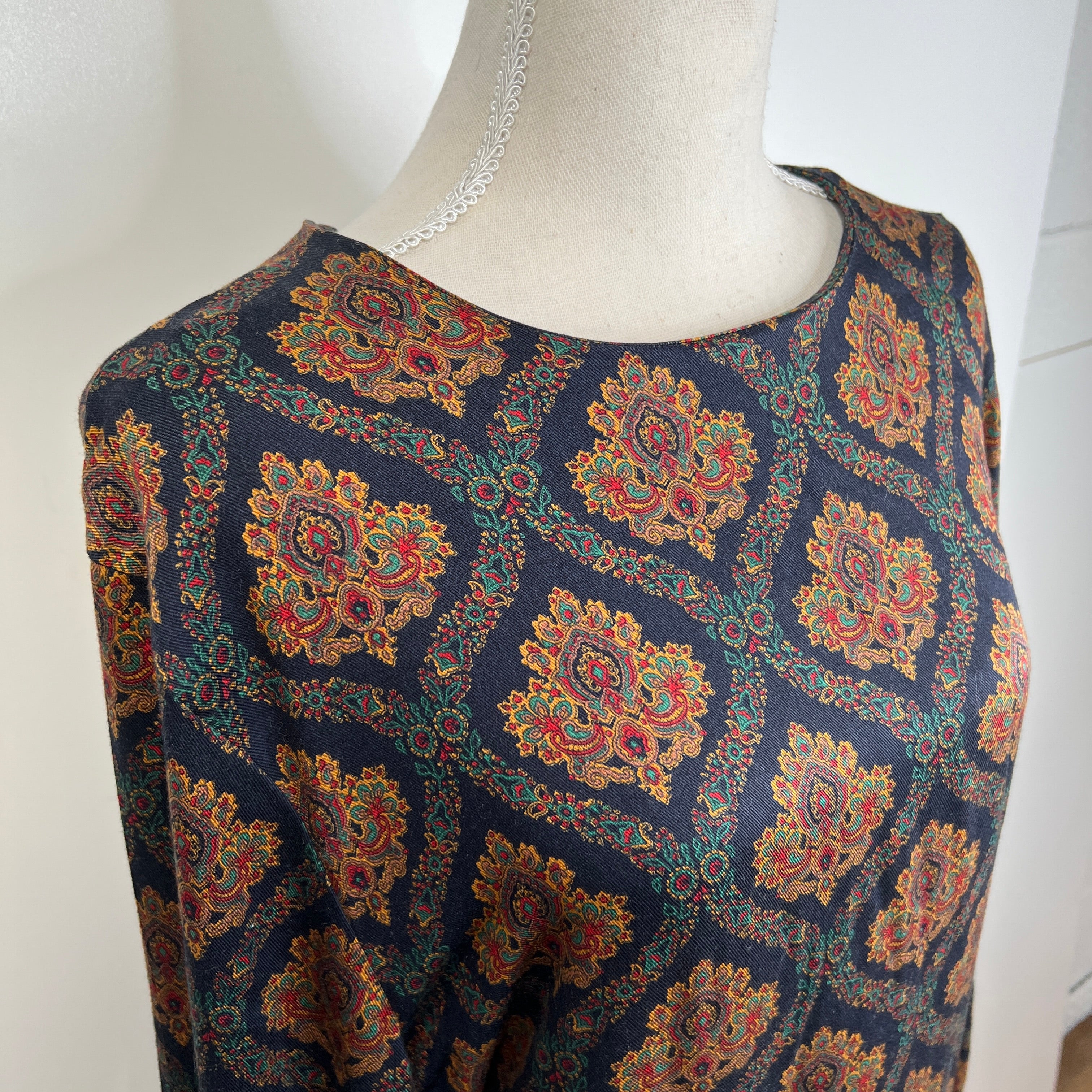 90s Damask Print Skirt Set Dark Academia By Greggs - Image 5
