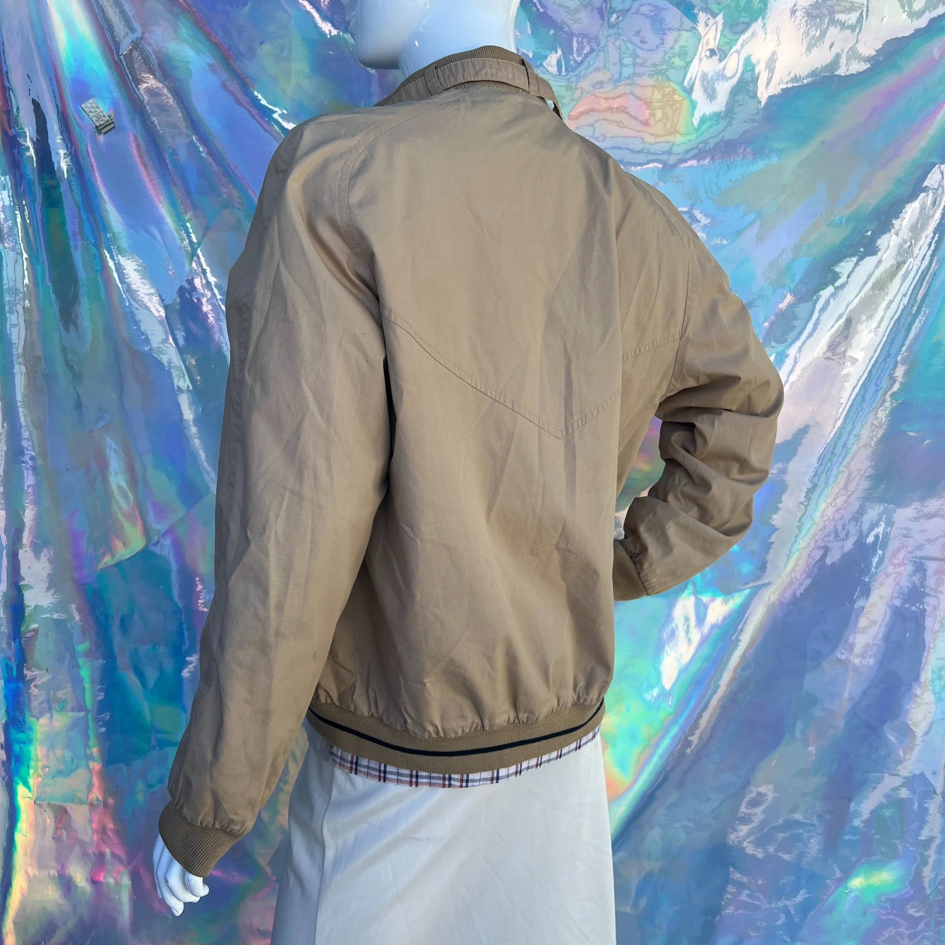 90s Dark Beige and Black Reversible Bomber Jacket by The Broadway - Image 4