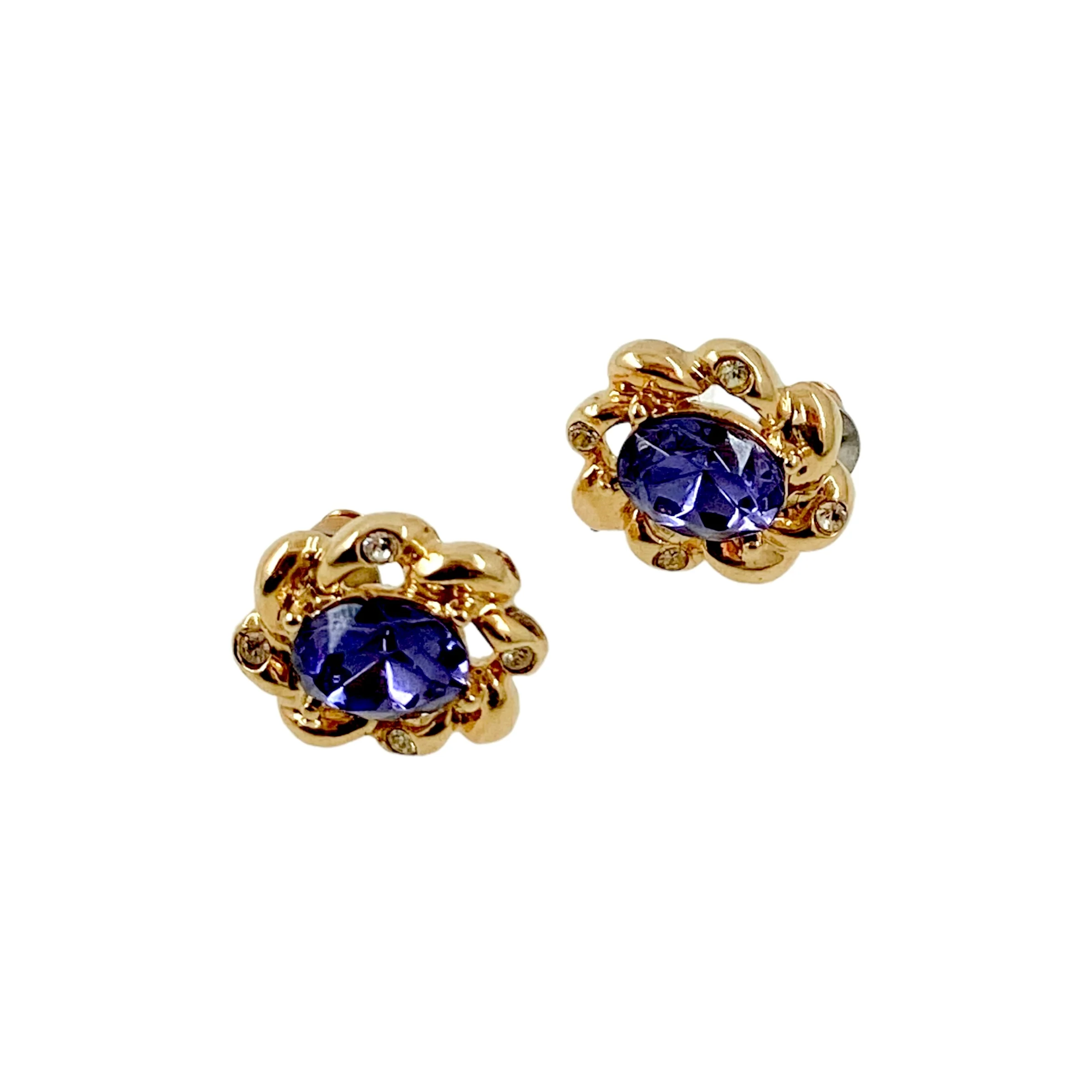 90s Delicate Gold Plated Floral Earrings Necklace Set - Image 11