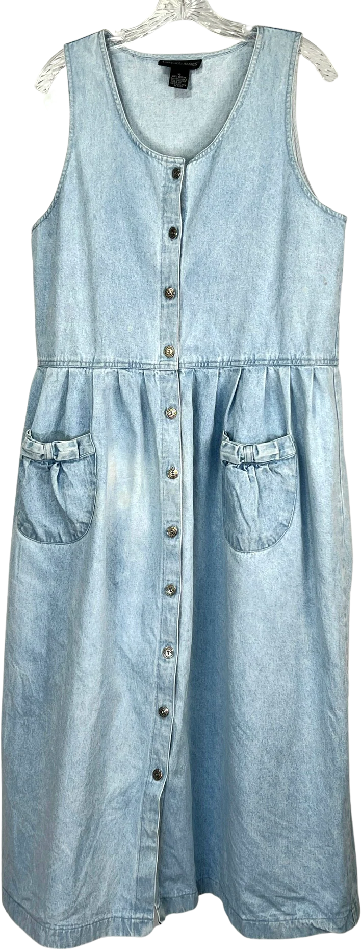90s Denim Button Down Dress Momcore Normcore By Boston Classics