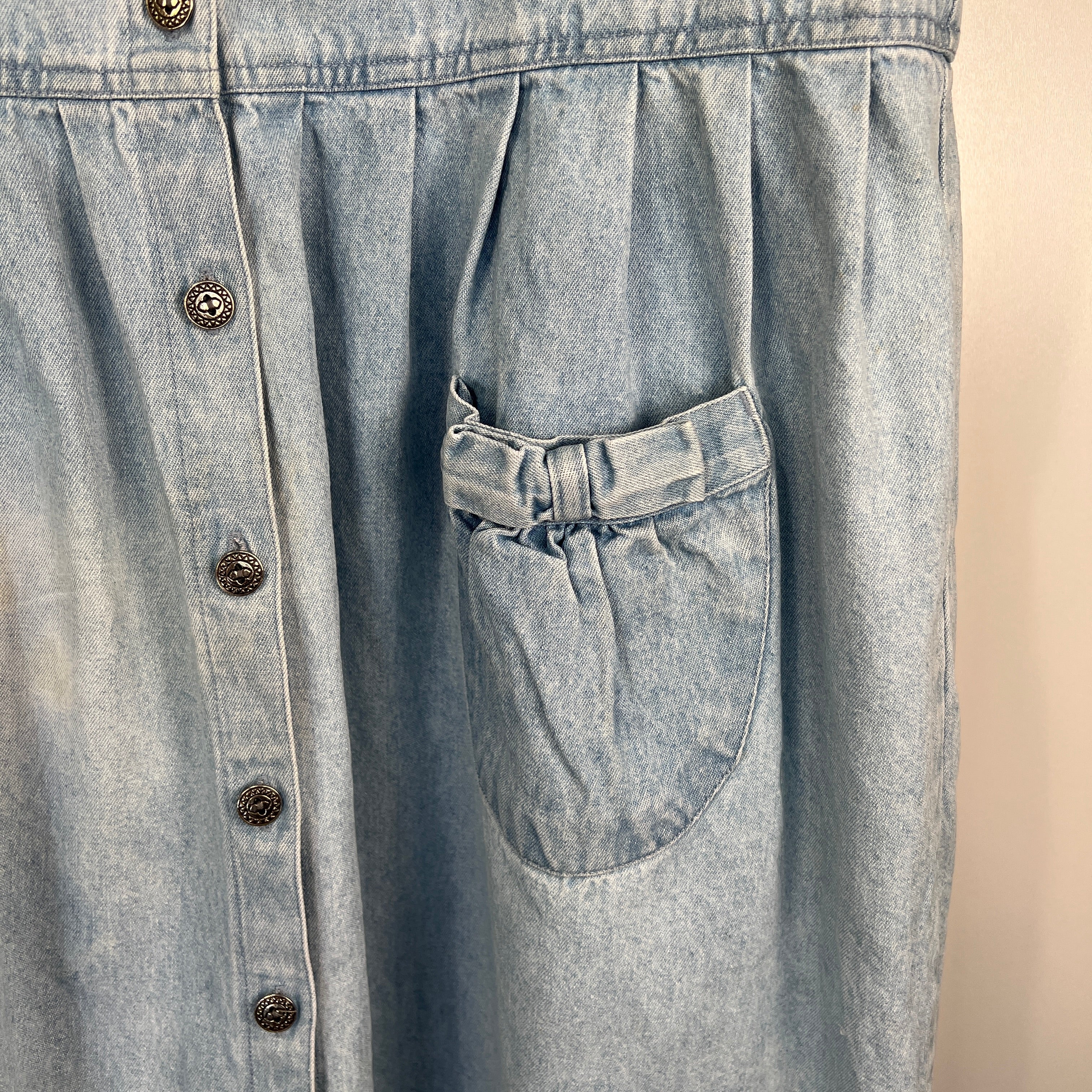 90s Denim Button Down Dress Momcore Normcore By Boston Classics - Image 4