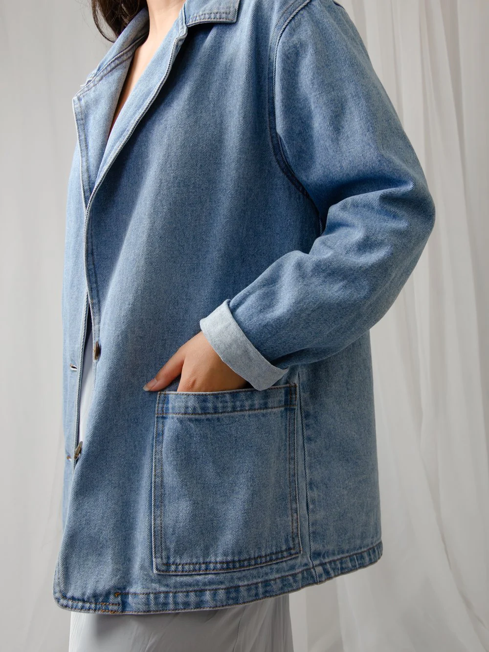 90s Denim Chore Jacket - Image 2