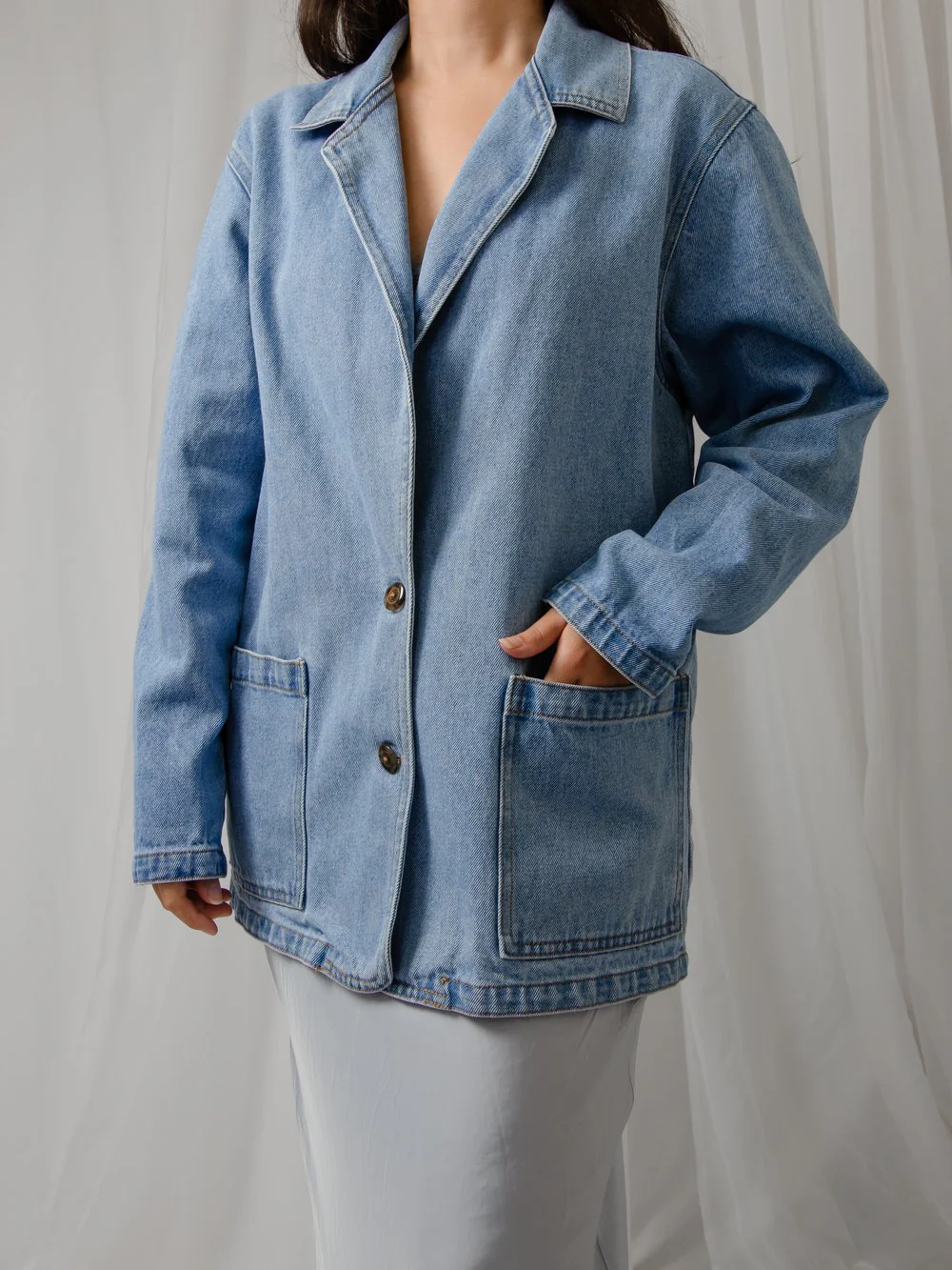 90s Denim Chore Jacket - Image 3