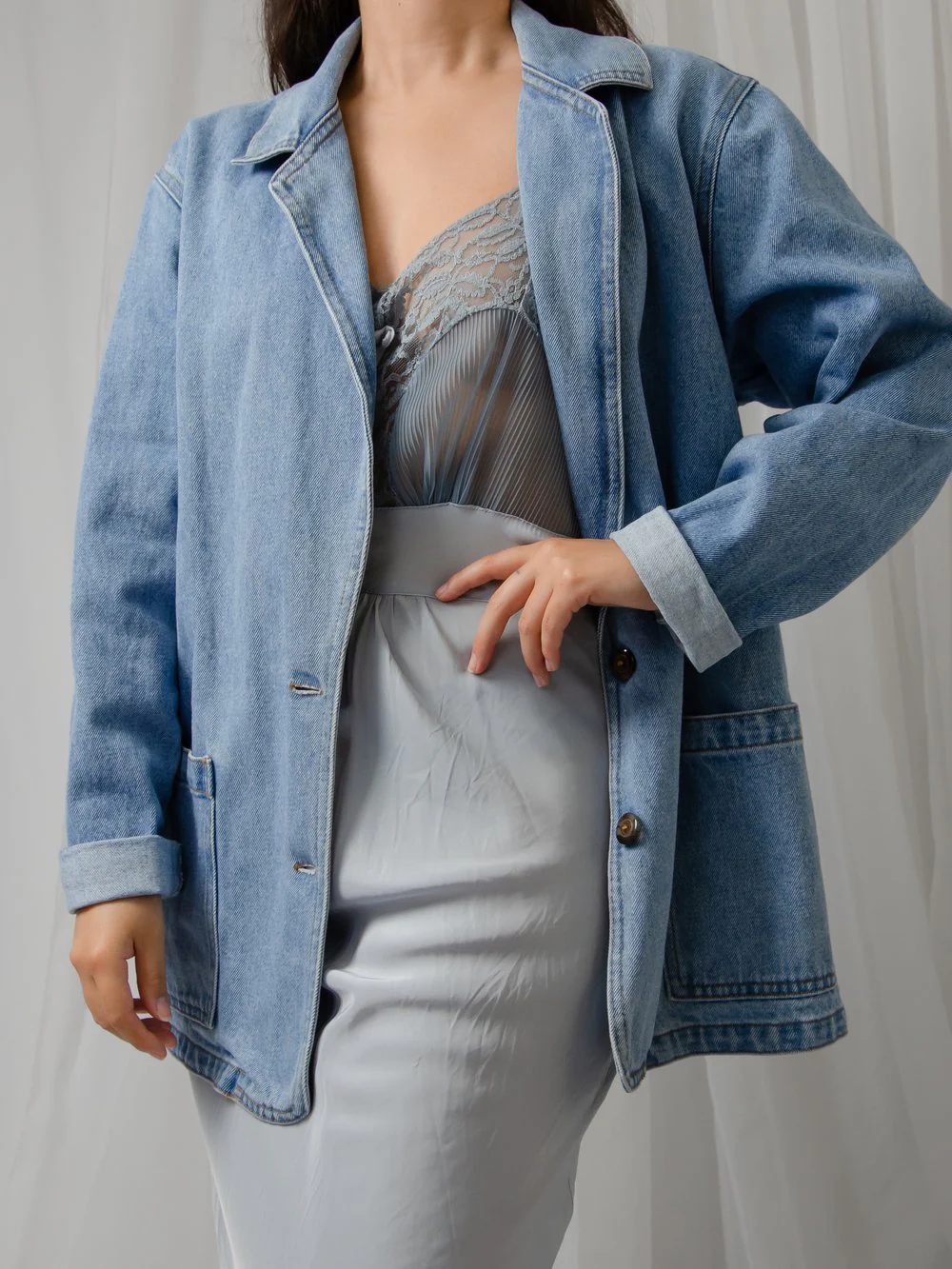 90s Denim Chore Jacket - Image 4